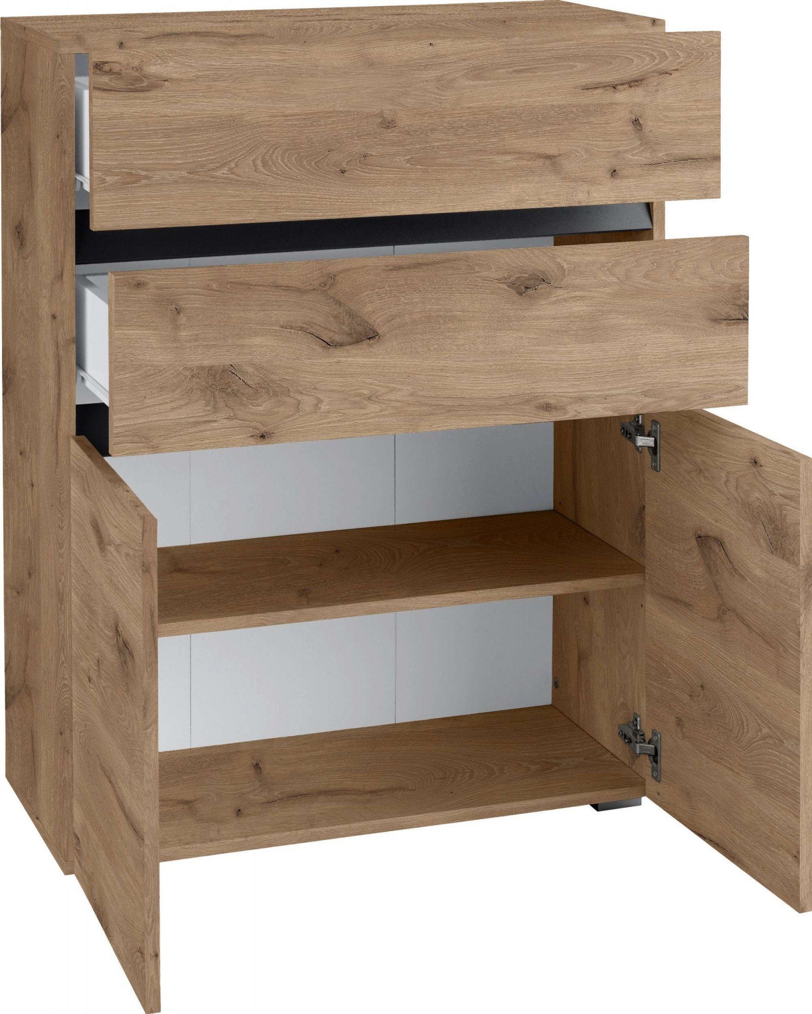 Home affaire Halfhoge kast Wisla Hoogte 98 cm, met deuren en lades
