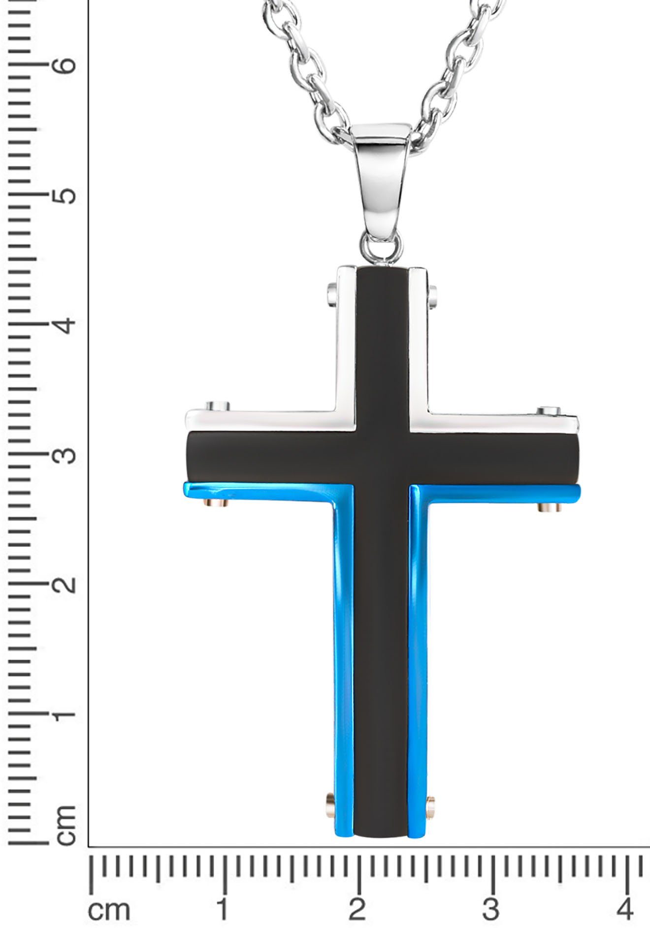 Firetti Ketting met hanger Sieraad cadeau kruis met zirkoon (synthetisch)