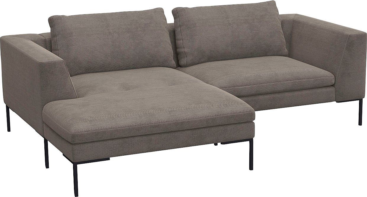 FLEXLUX Hoekbank Loano, super comfortabel zitcomfort door koudschuim in de zitting, L-vorm