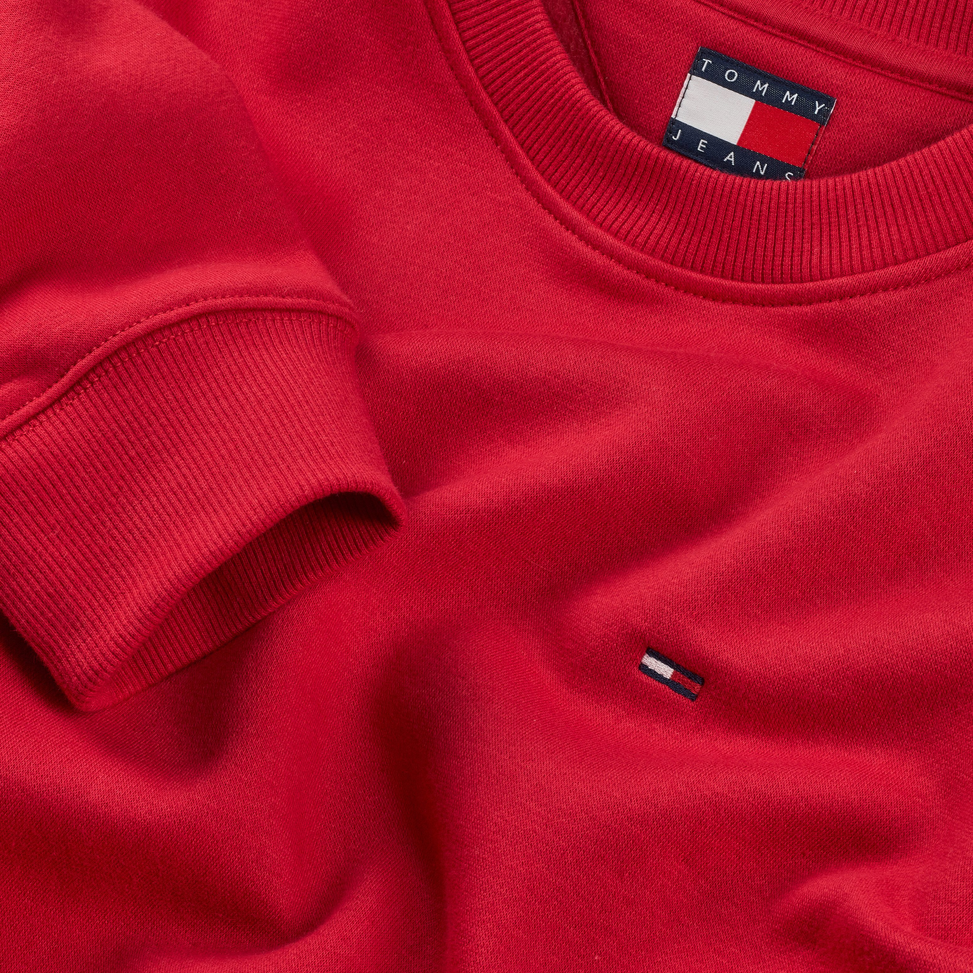 TOMMY JEANS Sweatshirt TJM REG S FLAG CREW Met geborduurd merklogo op borsthoogte