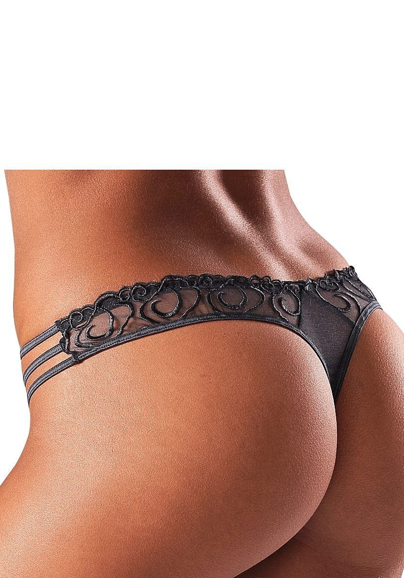 Lascana String met spannend borduurwerk, sexy lingerie, sexy ondergoed