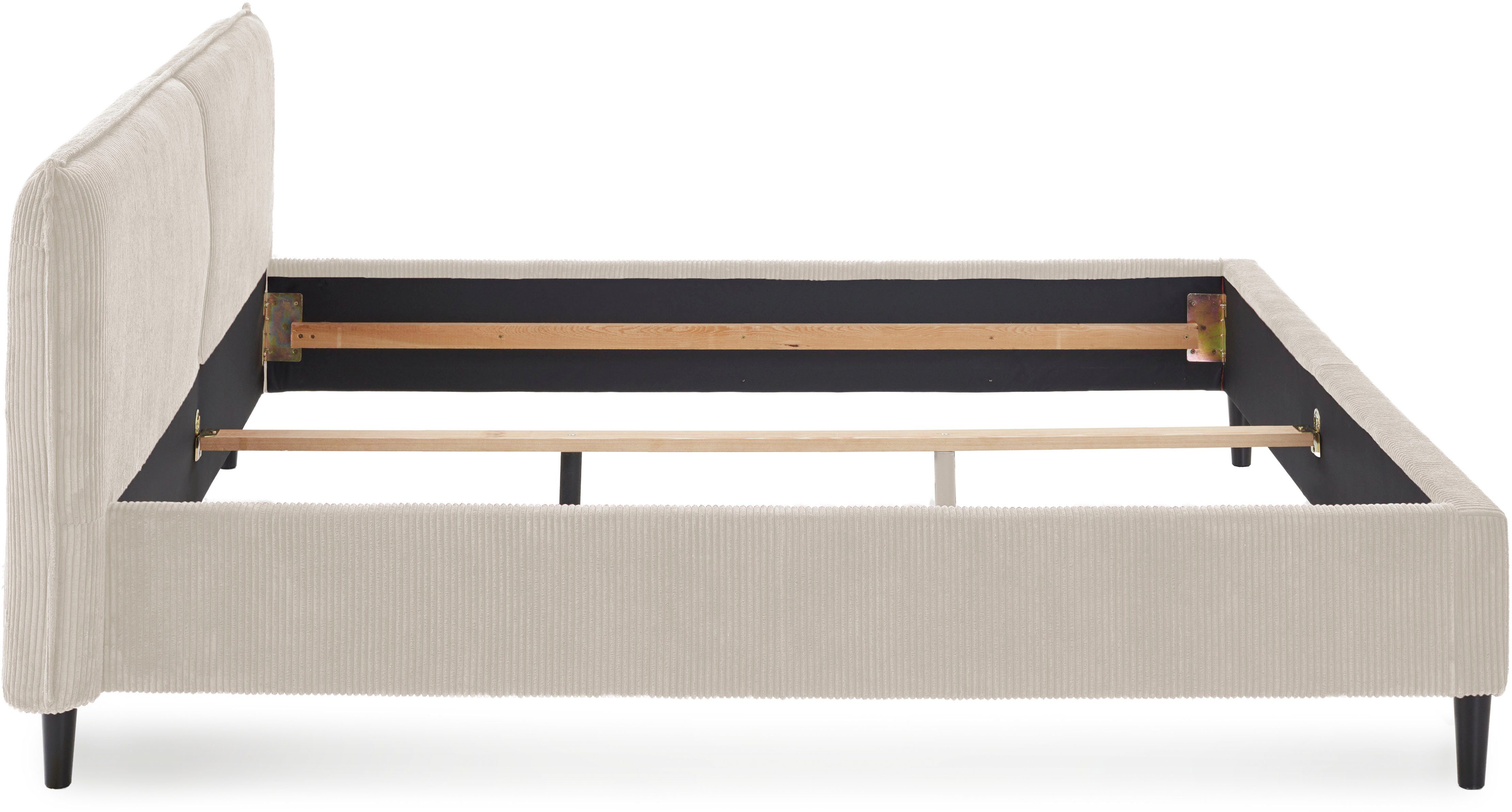 INOSIGN Gestoffeerd bed Brookfield met ribfluwelen bekleding en hoog draagvermogen