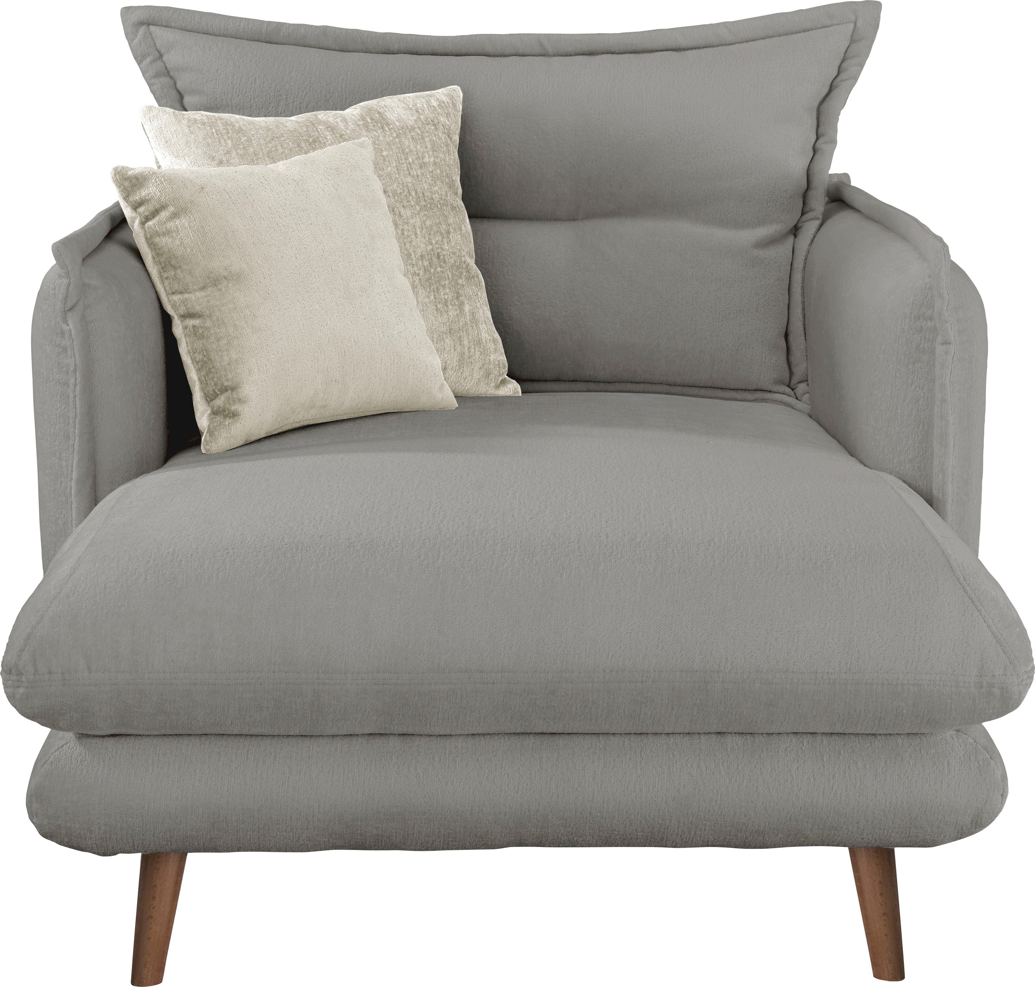 INOSIGN Loveseat LAZIO moderne fauteuil met een comfortabele bekleding, 2 stuks decoratieve sierkussens
