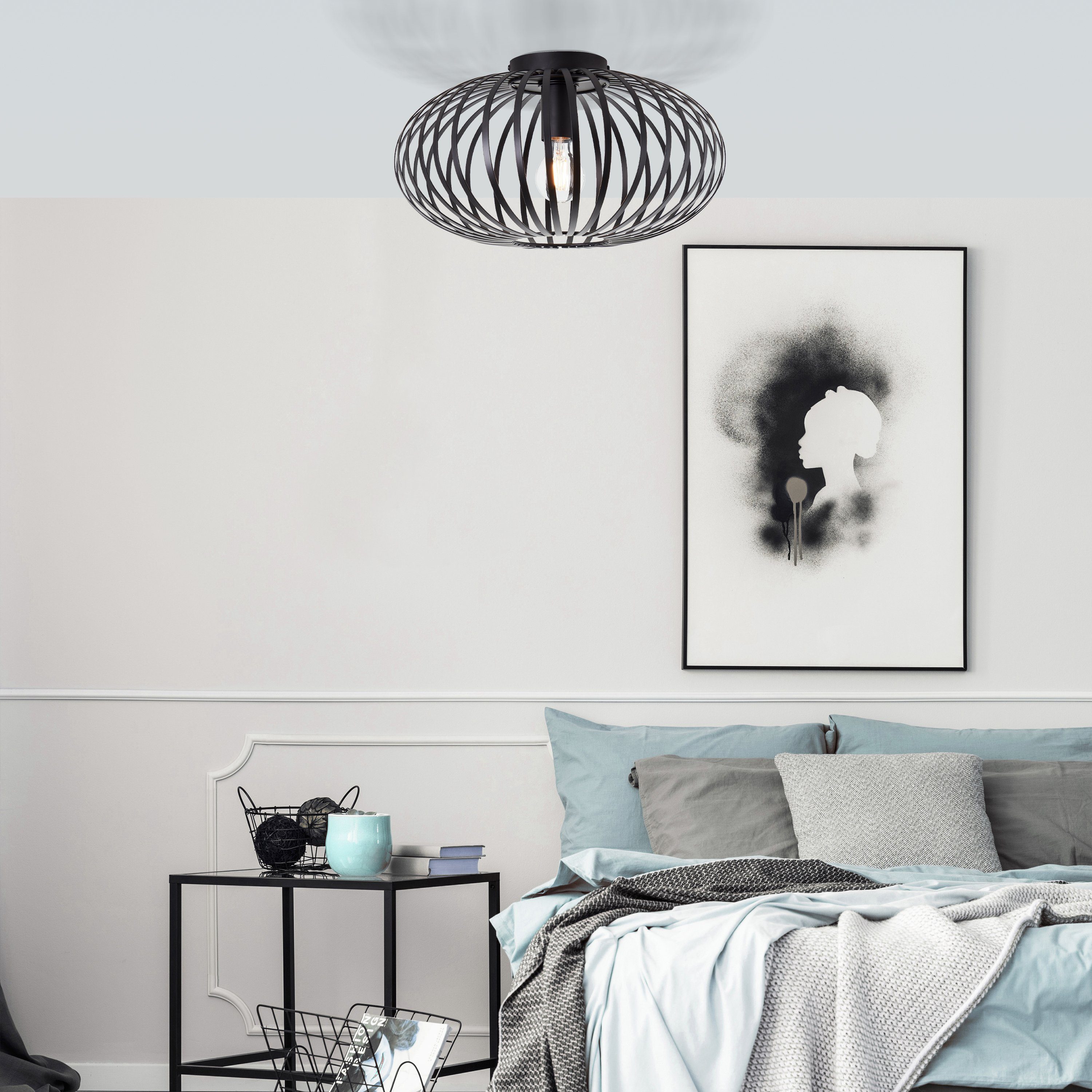 Brilliant Leuchten Plafondlamp Bremen in retro-stijl, dimbaar, ø 40 cm, e27, metaal (1 stuk)