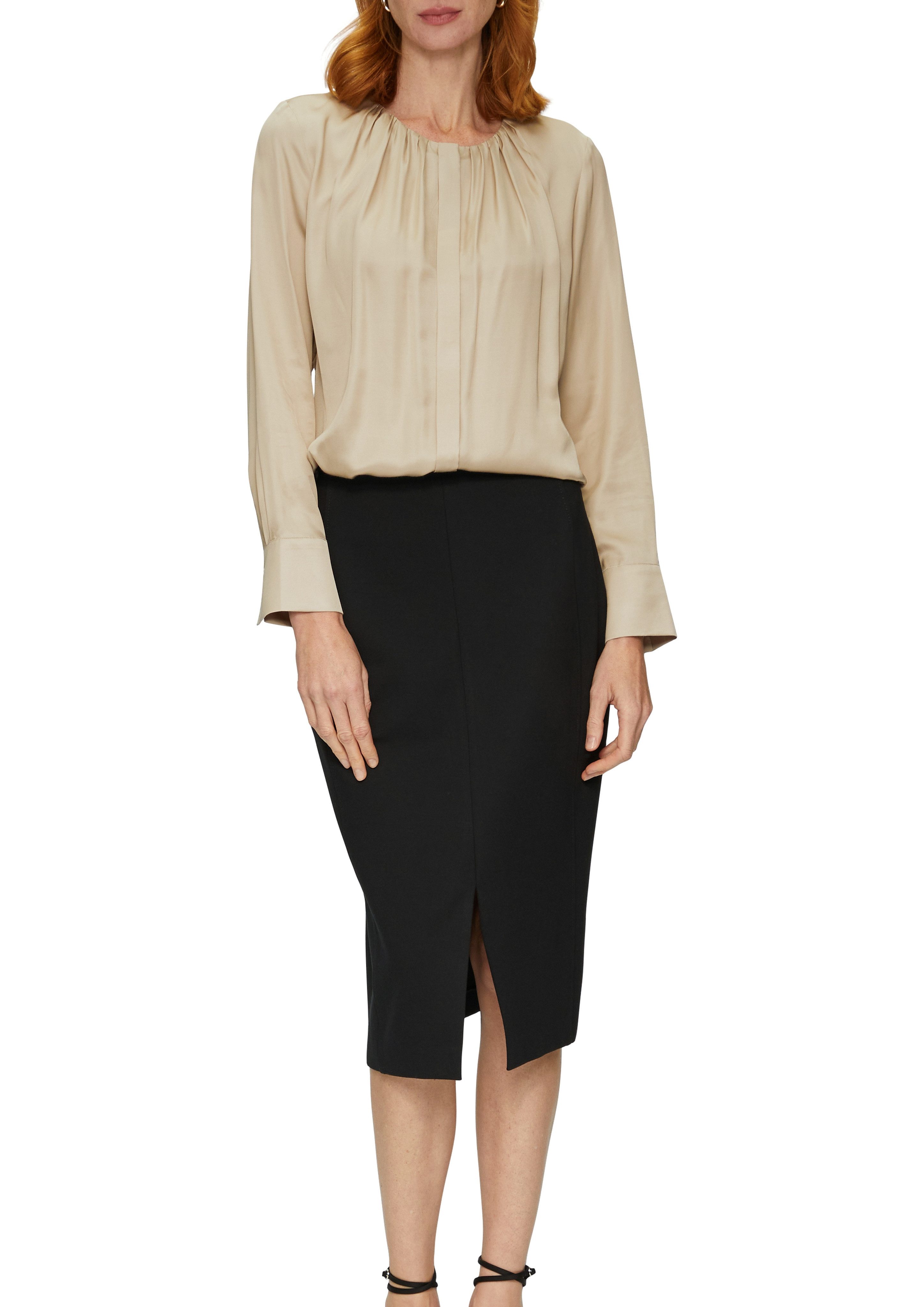 s.Oliver BLACK LABEL Satijnen blouse in satijn-look