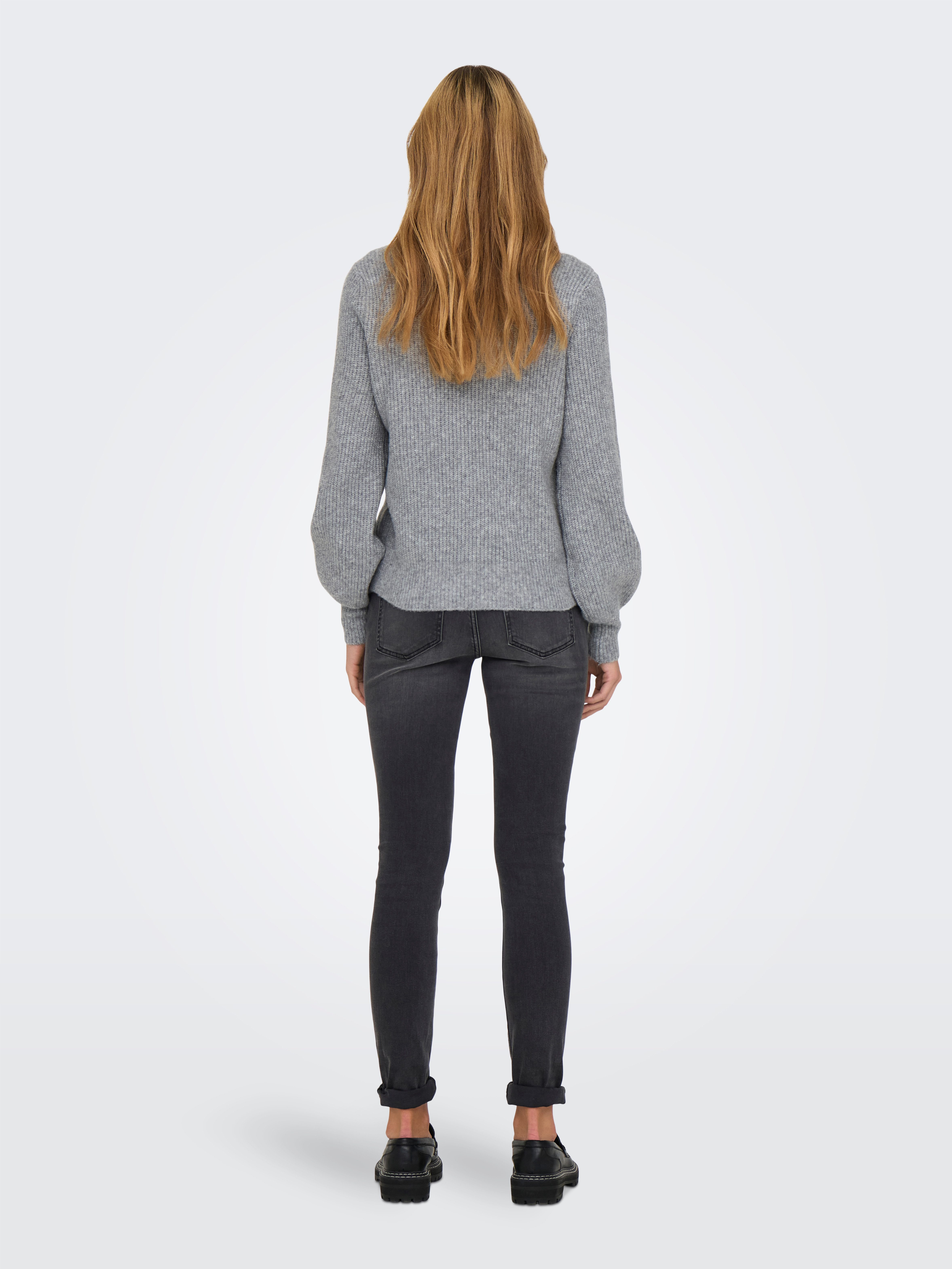 Only Trui met ronde hals ONLGAIDA LIFE LS EMB O-NECK CC KNT