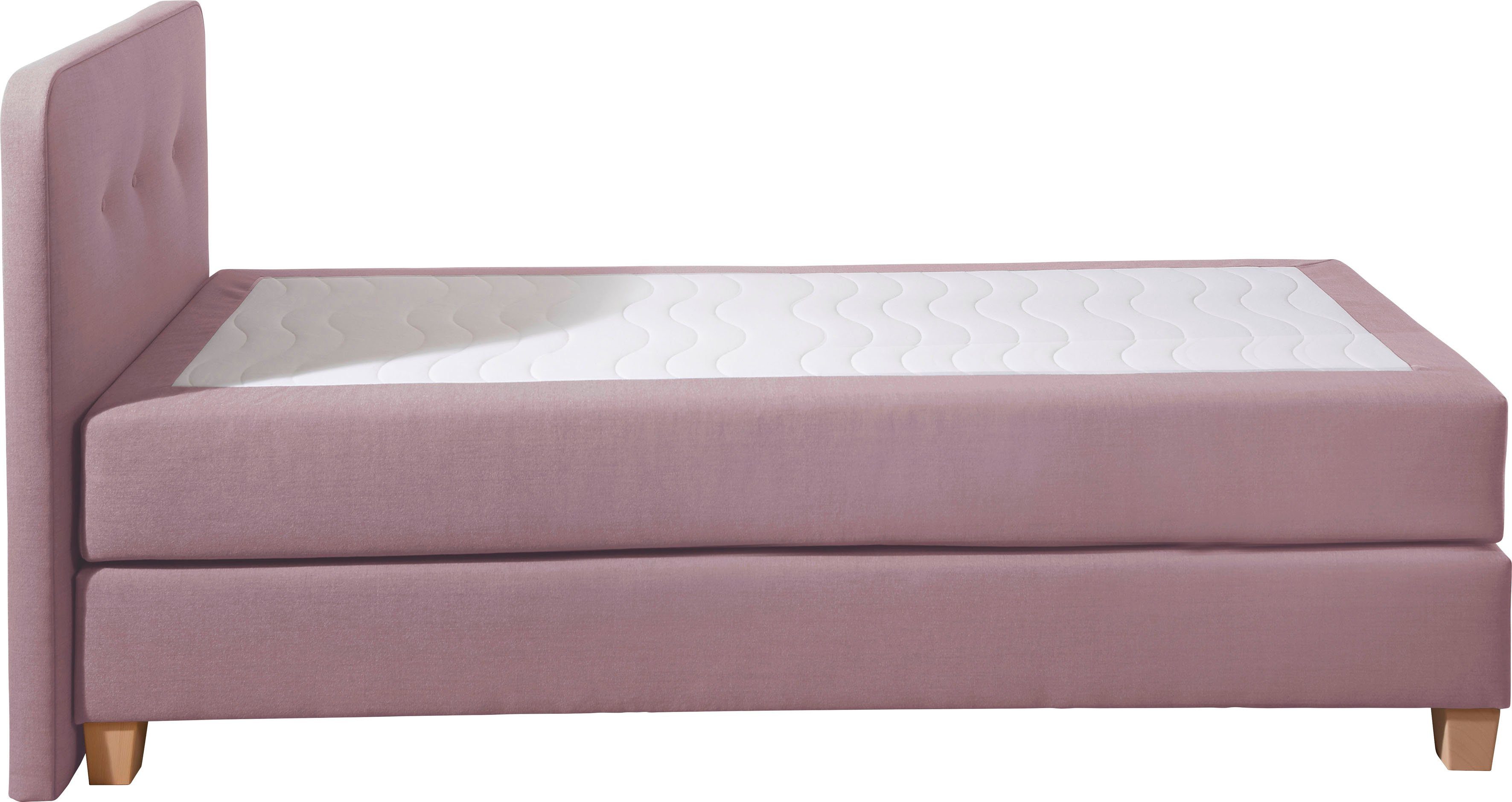 Home affaire Boxspring Fargo inclusief topper, in 3 soorten matrassen, in fluweel of structuurstof
