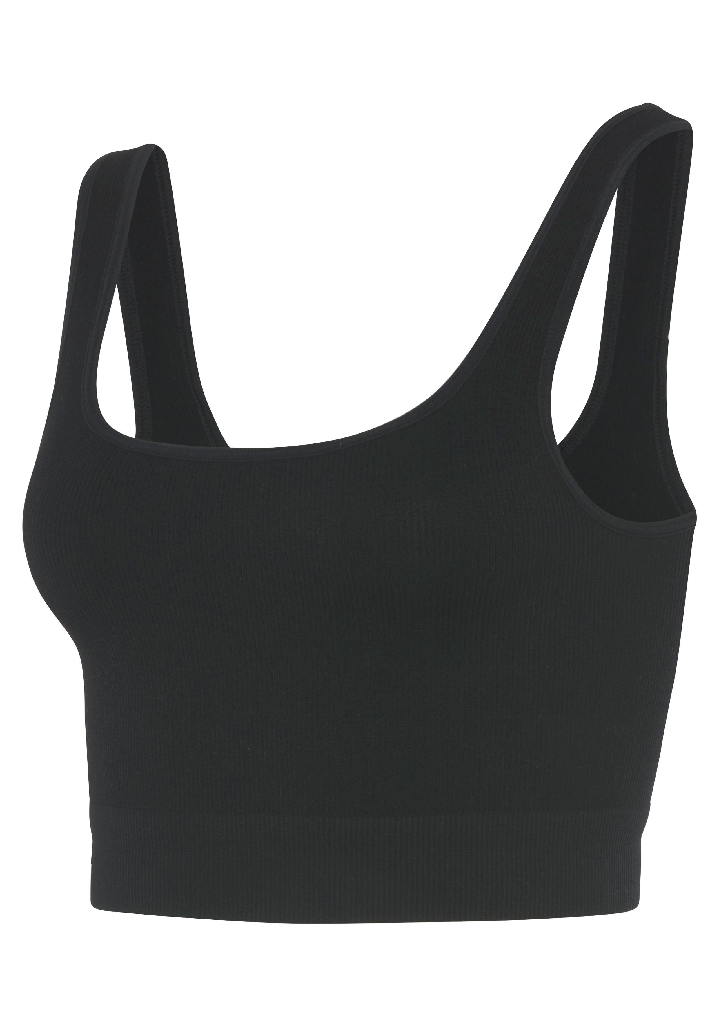 Lascana Crop-top - Seamless Top Naadloos top met ribstructuur