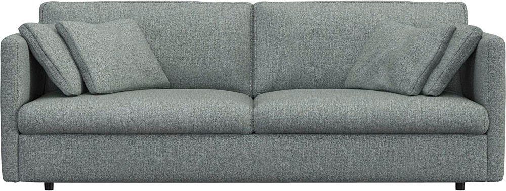 FLEXLUX 3-zitsbank Lovane Zacht en zeer comfortabel, grote zitdiepte op koudschuim, inclusief sierkussen blauw, 3-zitsbanken, 219 cm