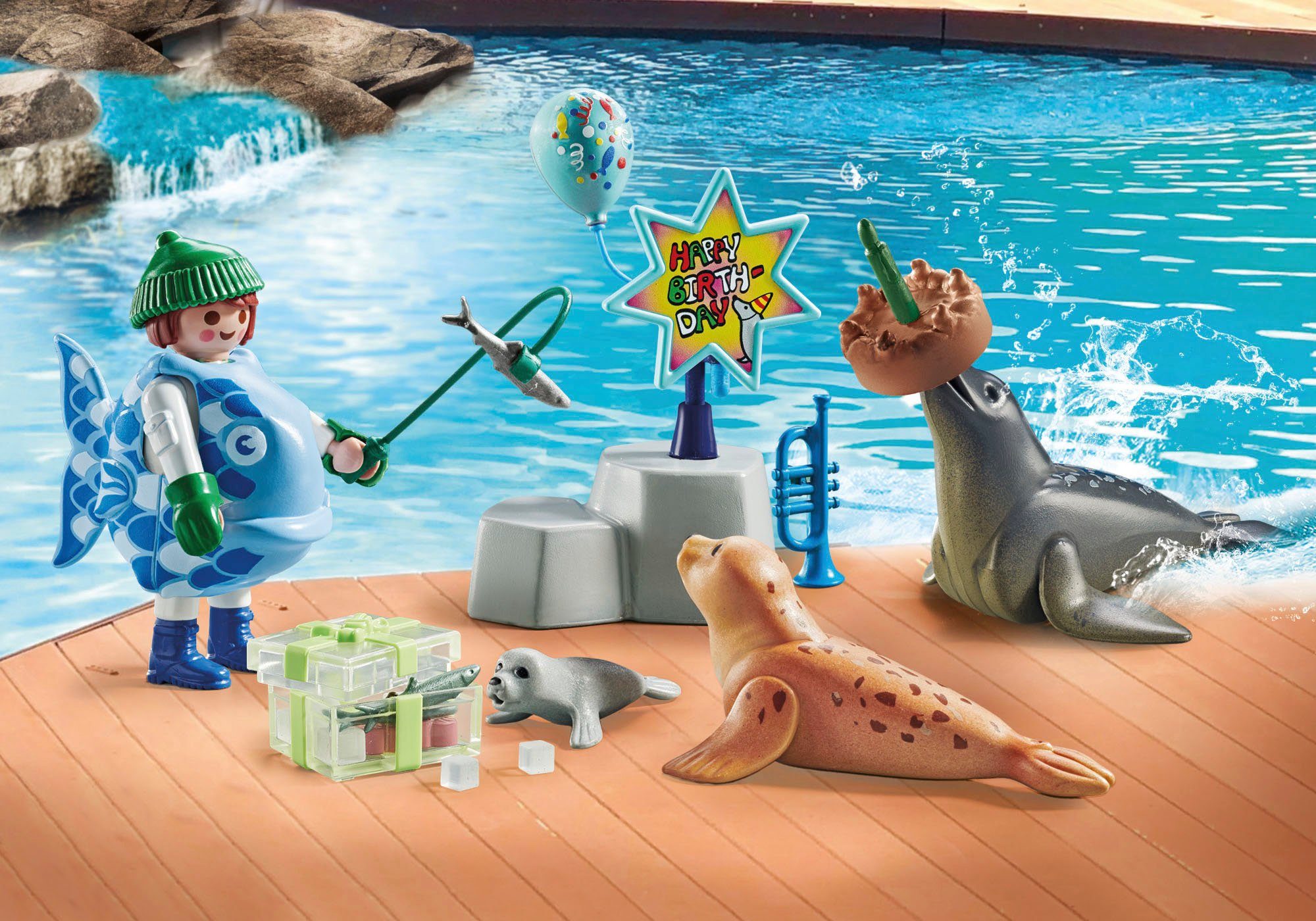 Playmobil® Constructie-speelset Dieren voeren (71448), Family Fun (39-delig)