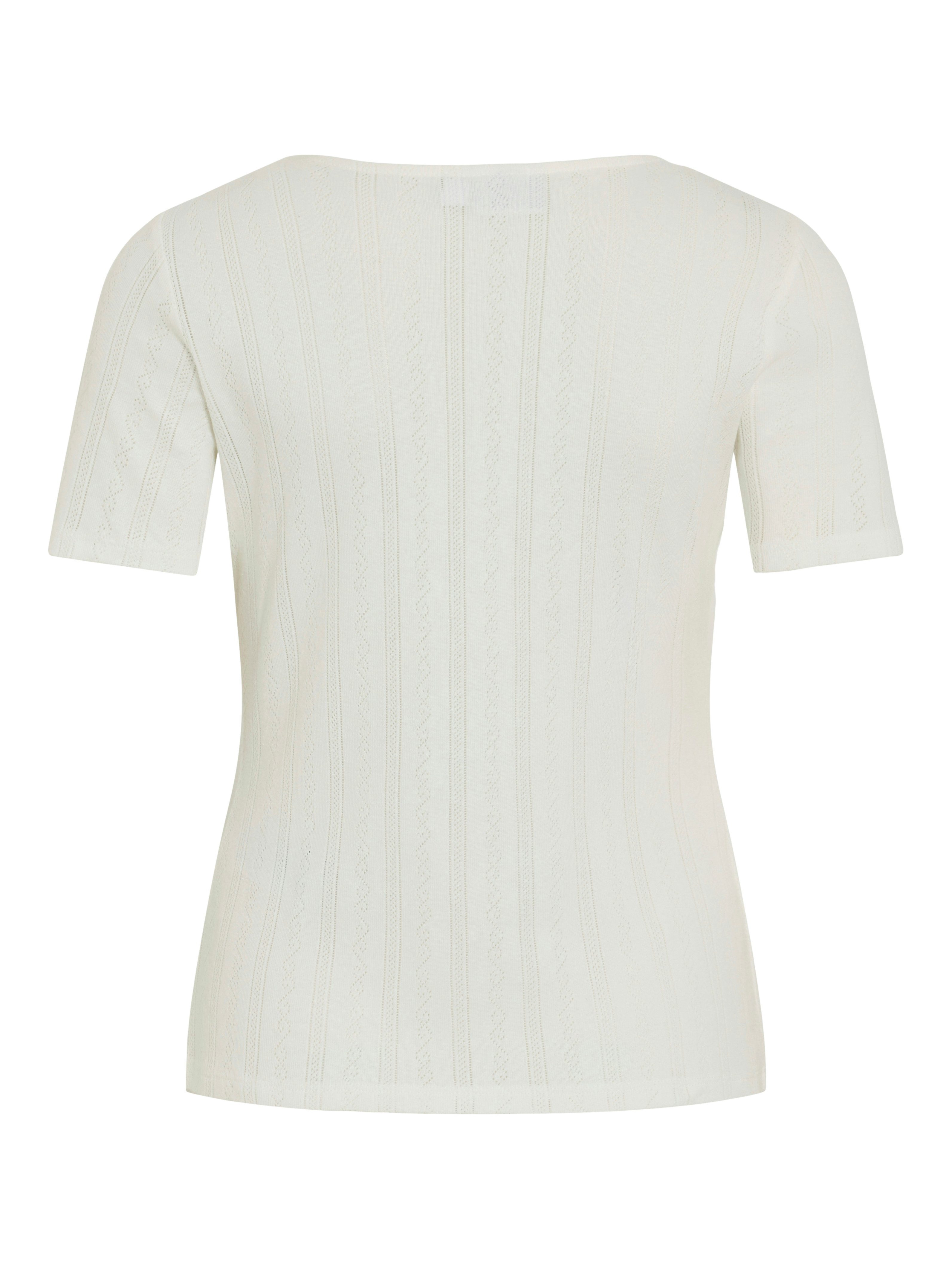 Vila Shirt met korte mouwen VIKASSIE S/S POINTELLE TOP - NOOS