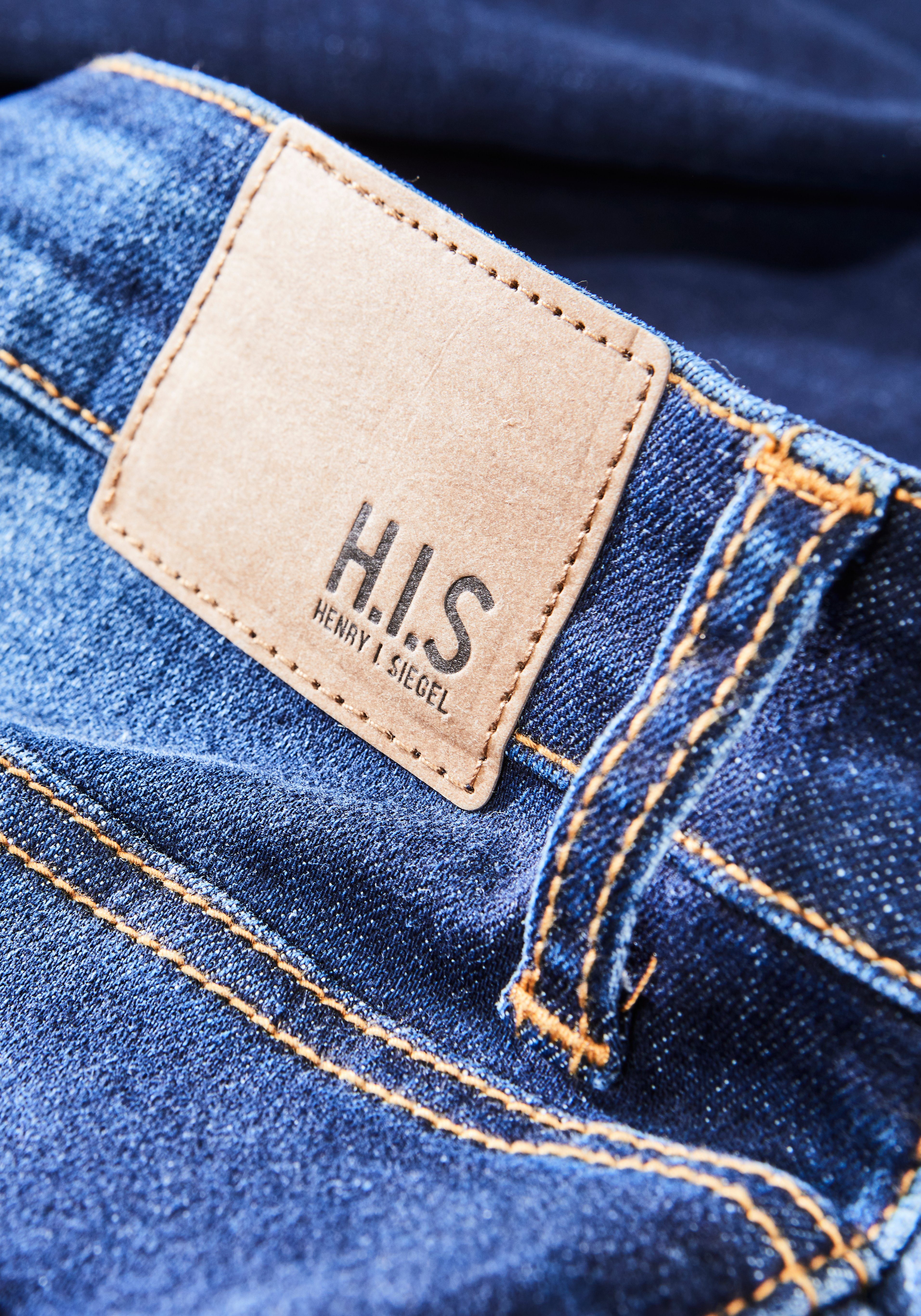 H.I.S Straight jeans DIX rechte pasvorm, lage taille, used-wassing