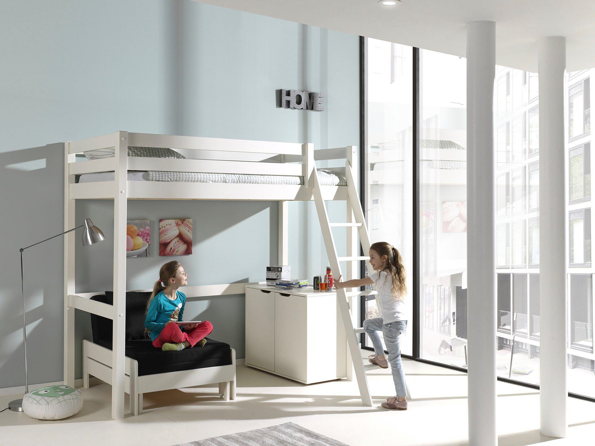 Vipack Hoogslaper met 90x 200 cm ligoppervlak, uittrekbare slaapfauteuil