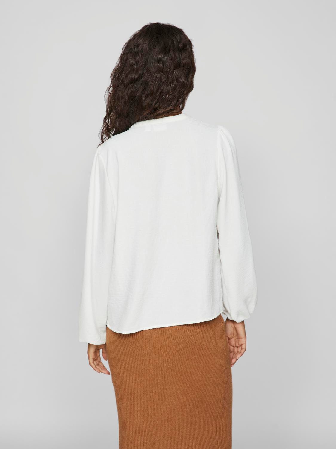 Vila Shirt VIRELLA V-NECK L/S TOP - NOOS
