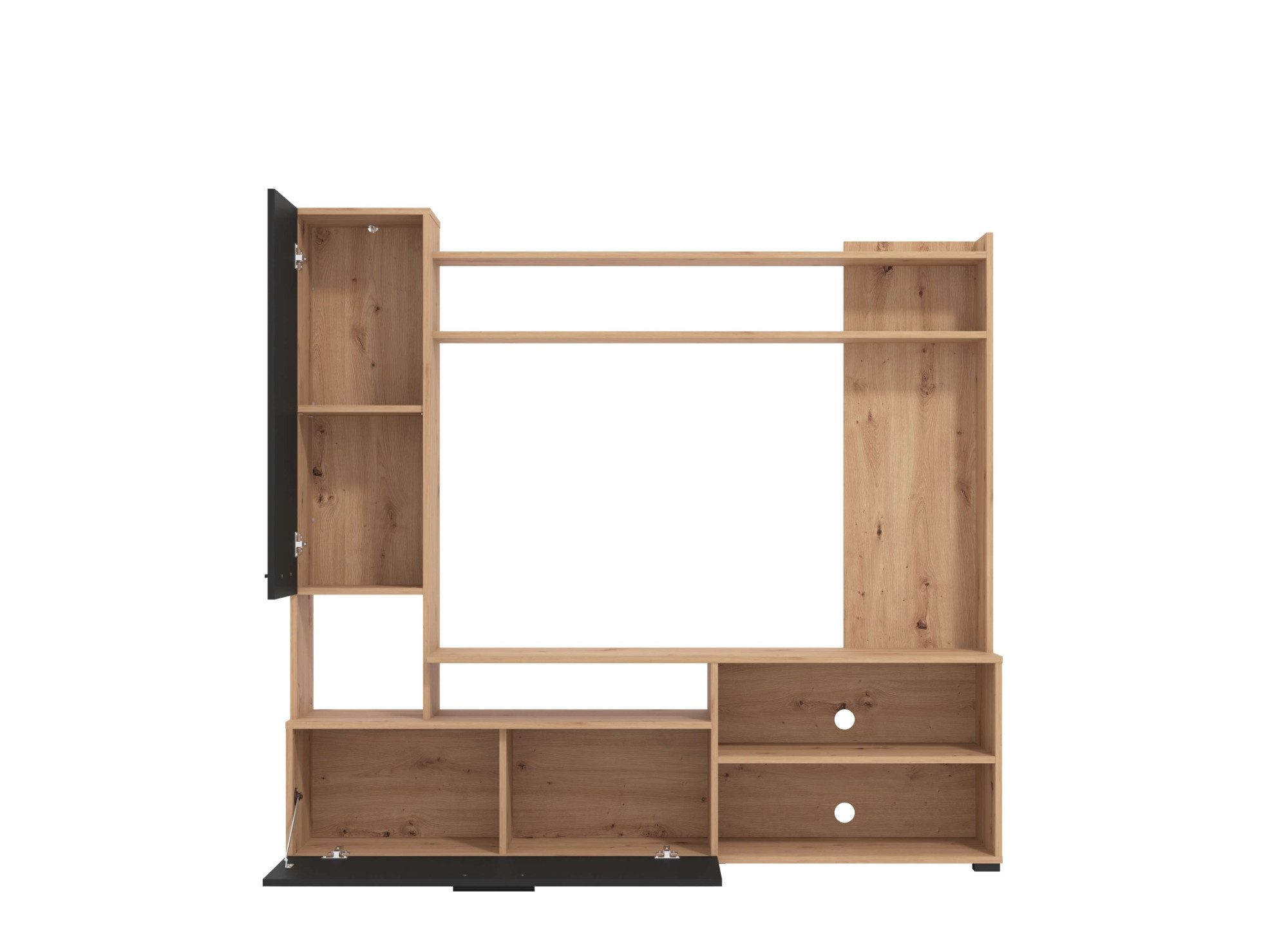 INOSIGN Wandmeubel Braga woonwand, mediawand, aanbouwwand, voor TV tot 60', breedte 169 cm (complete set, 3-delig)