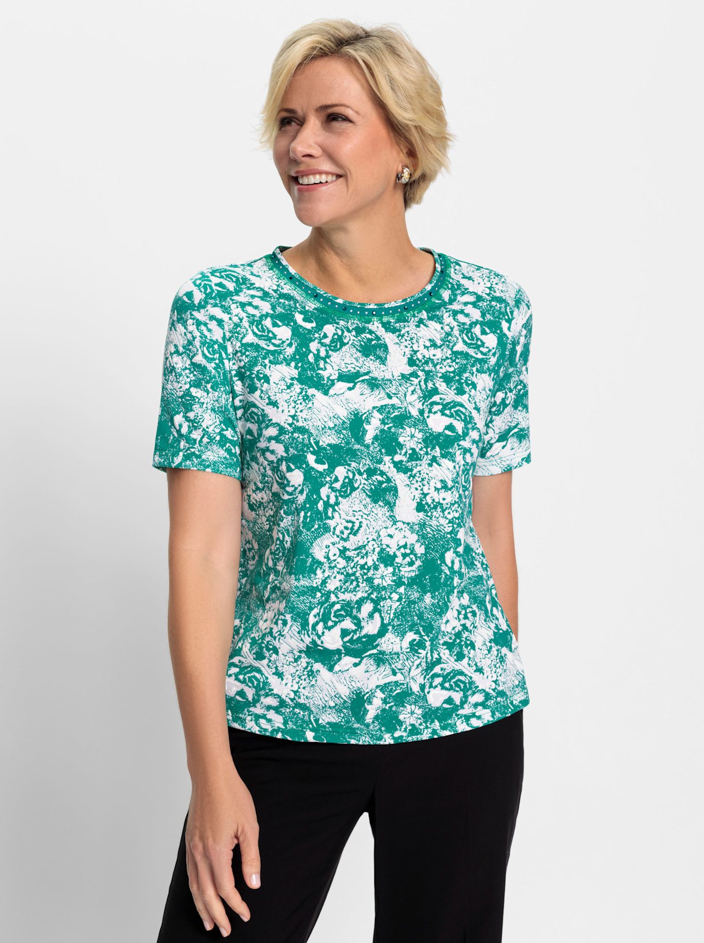 Classic Shirt met ronde hals Shirt (1-delig)