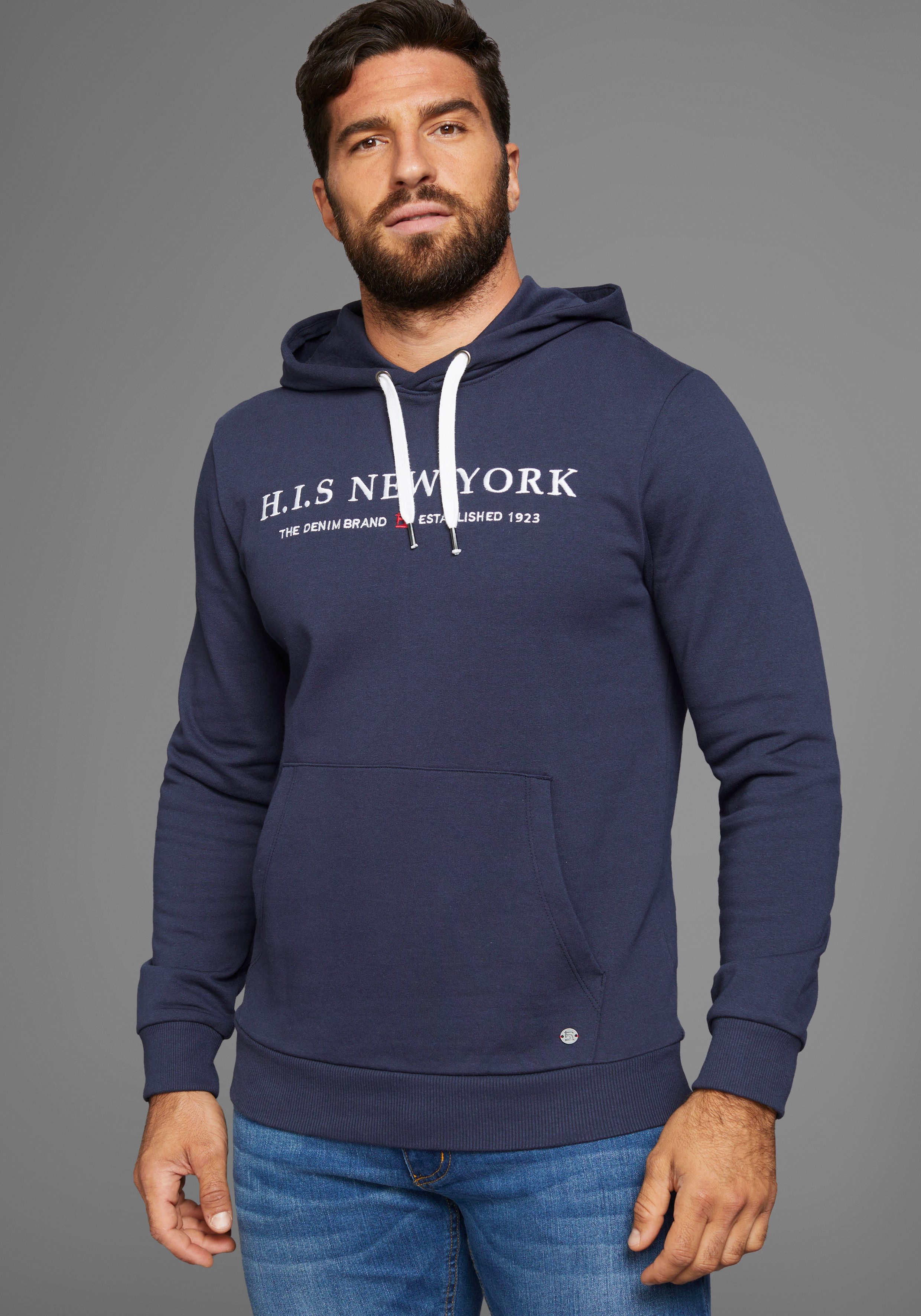 H.I.S Hoodie met logoprint - nieuwe collectie