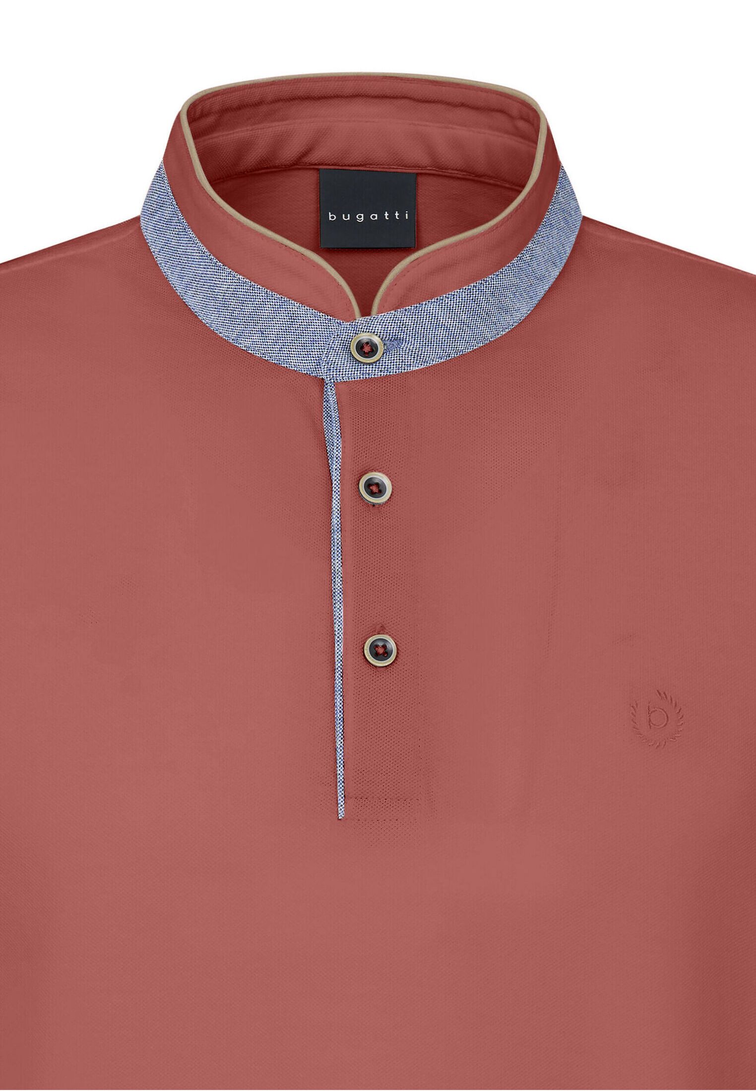Bugatti Poloshirt met opstaande kraag