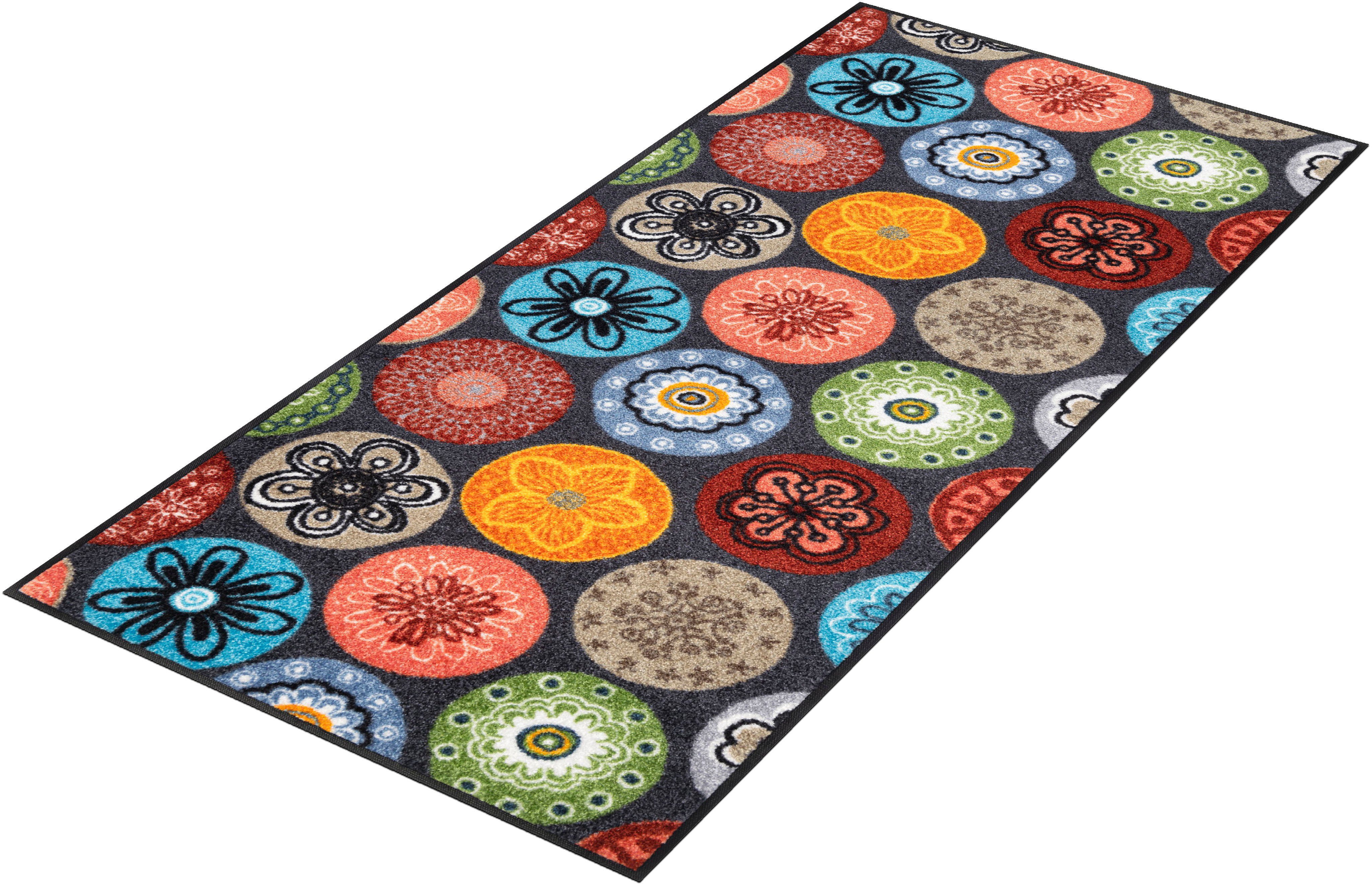 wash+dry by Kleen-Tex Loper Coralis Inloopmatten, antislip, geschikt voor binnen en buiten, wasbaar lopers multicolor
