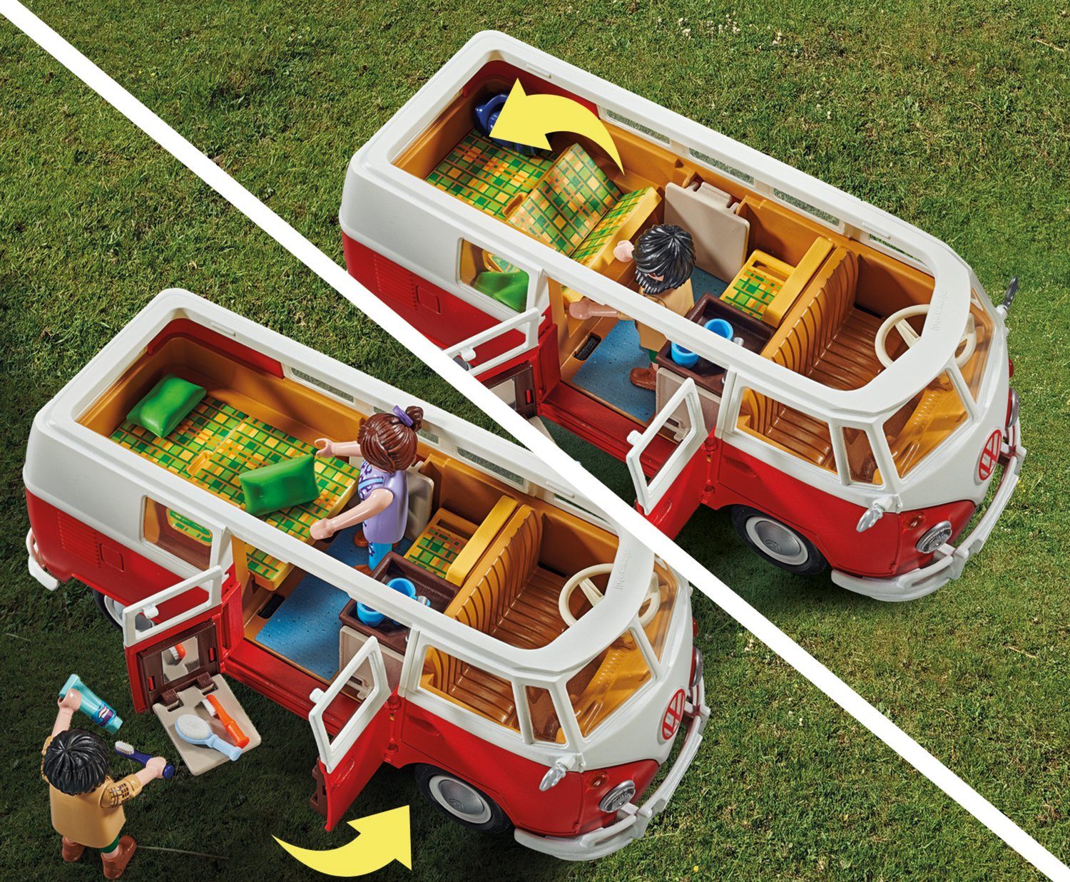 Playmobil® Constructie-speelset Volkswagen T1 campingbus (70176) VW licentie (74-delig)