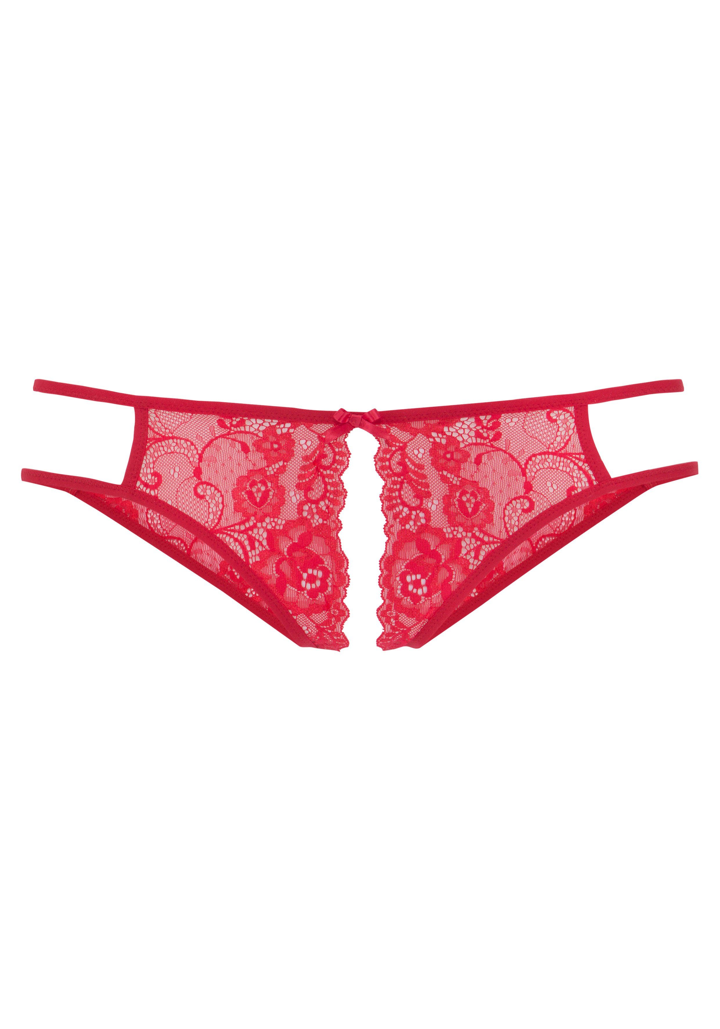 petite fleur gold Slip-ouvert van transparante, gebloemde kant