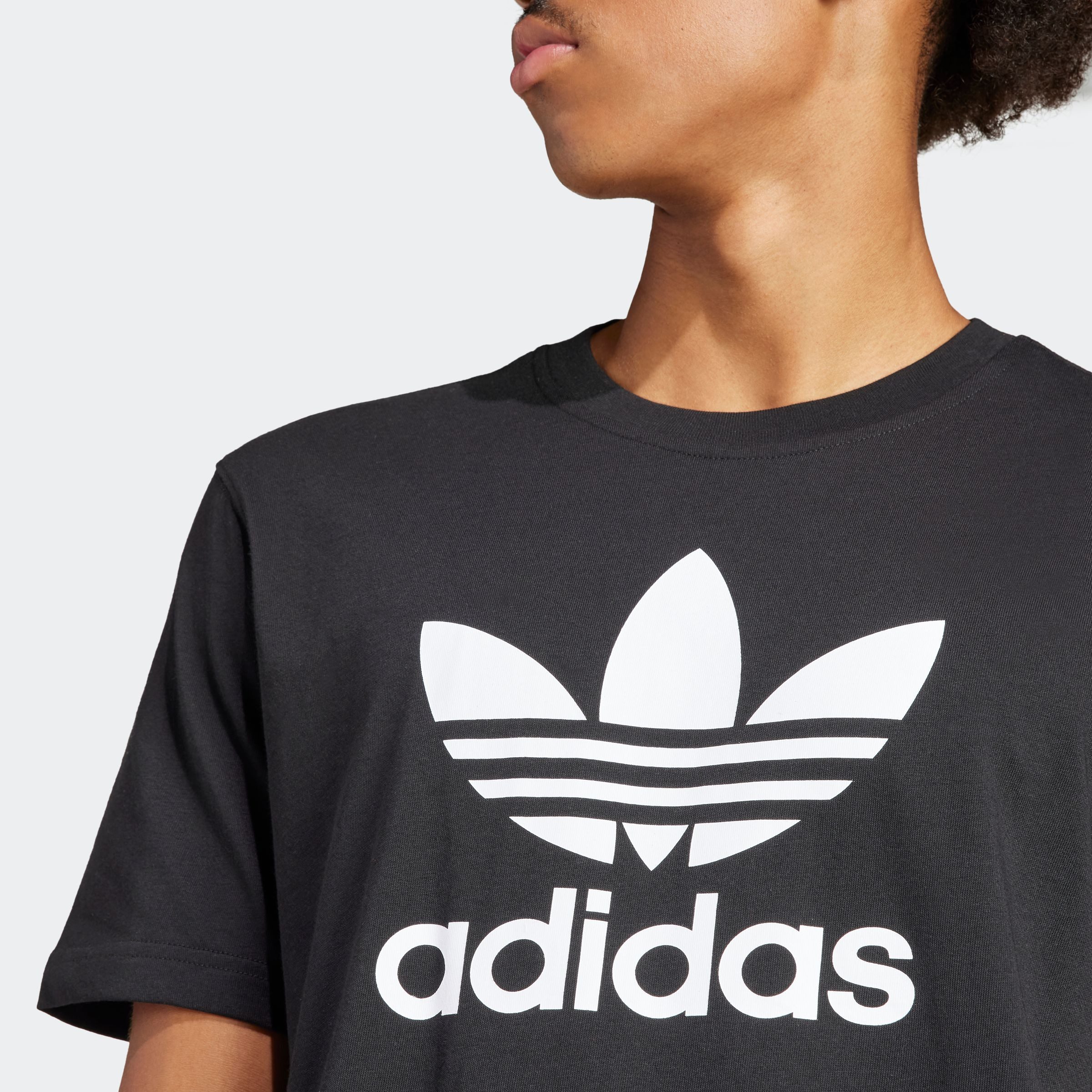adidas Originals T-shirt TREFOIL T-SHIRT Basic shirt met grote trefoil logoprint