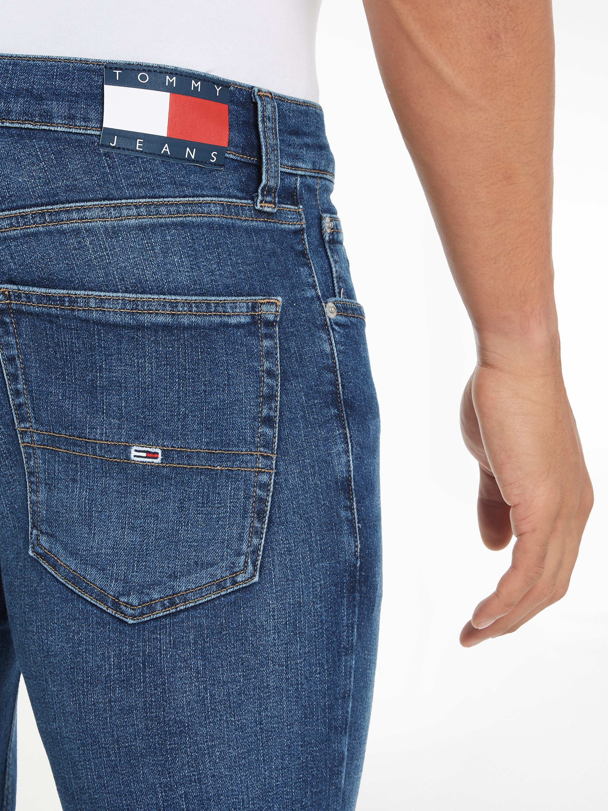 TOMMY JEANS Slim fit jeans SCANTON SLIM met gestempeld logo