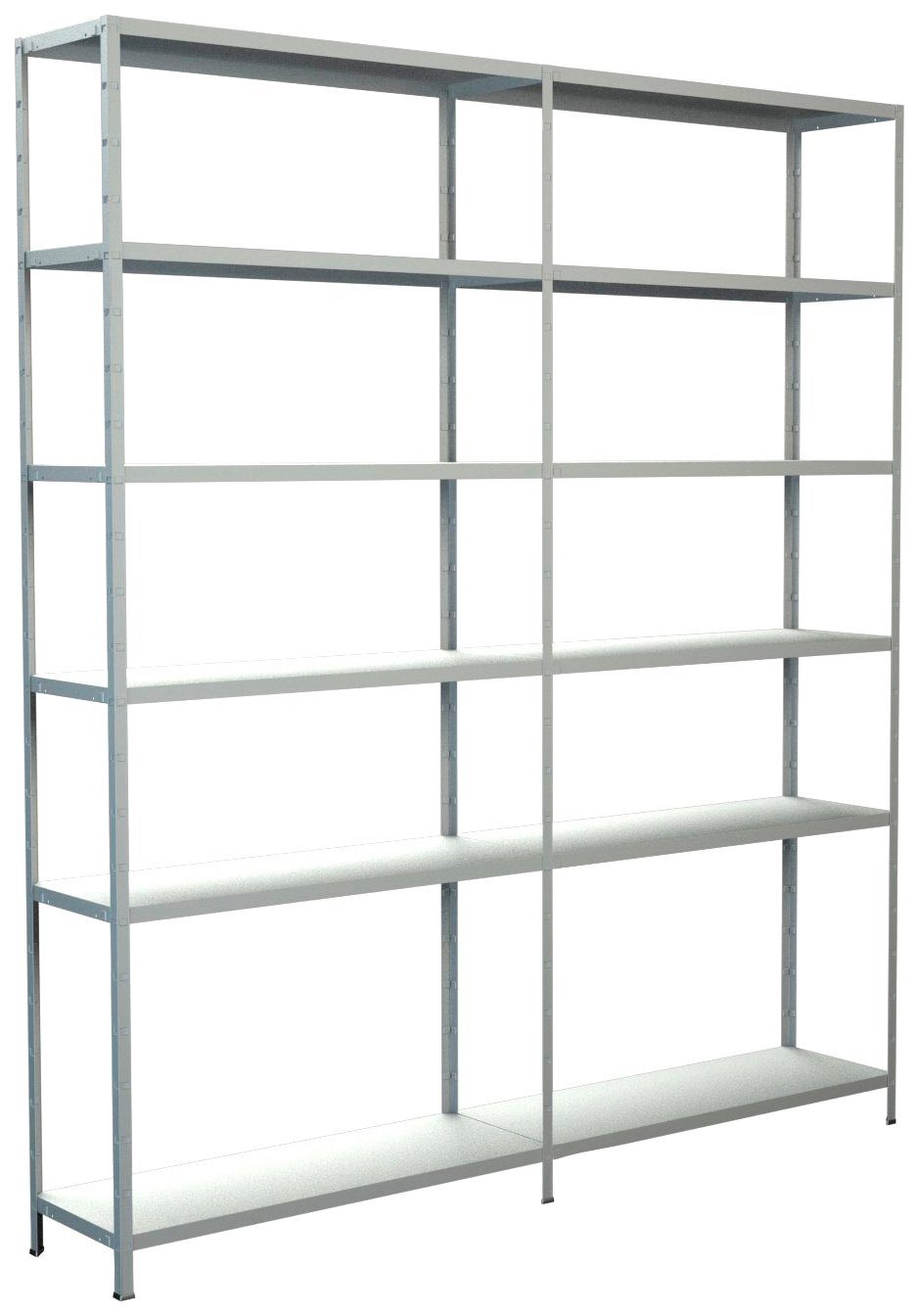 SCHULTE Regalwelt Stellingkast Montagesysteem basis- en aanbouwrek Metaal wit, 2300x2000x350 mm, 12 planken rekken wit