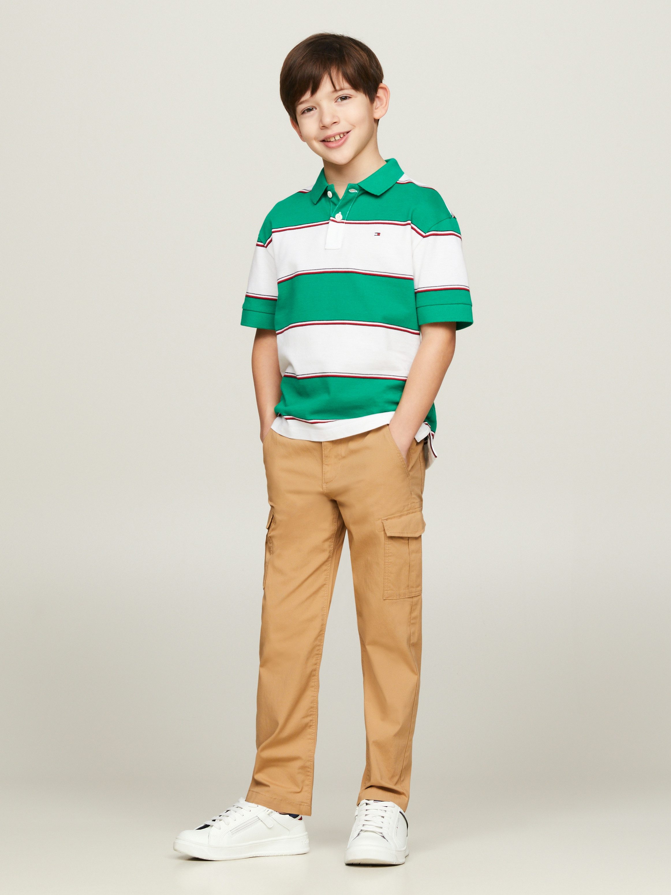 Tommy Hilfiger Geweven broek CARGO WOVEN PANTS Kinderen tot 16 jaar cargotassen elastische tailleband