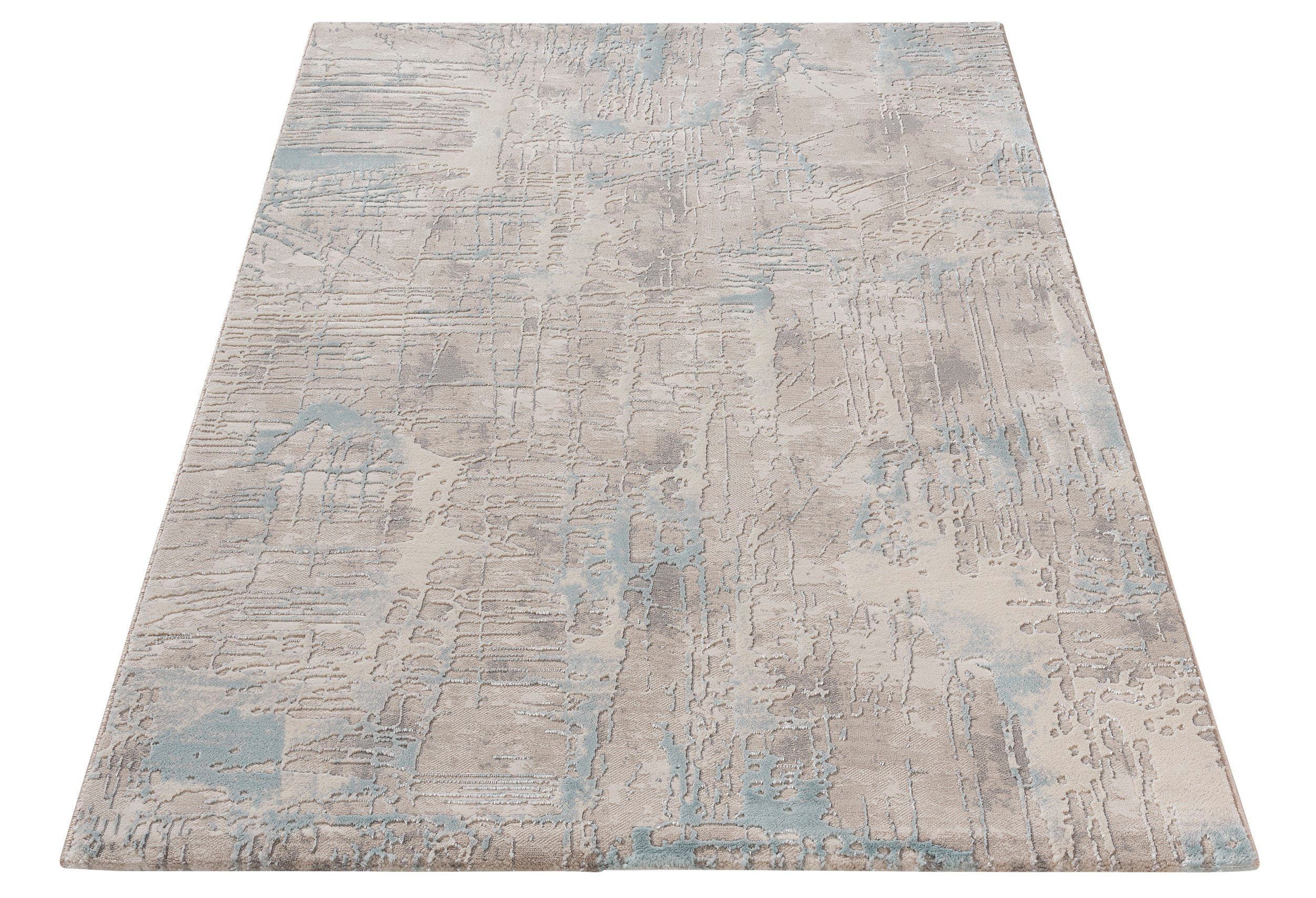 Vloerkleed- Laagpolig vloerkleed, Blauwgrijs tapijt, 120X170