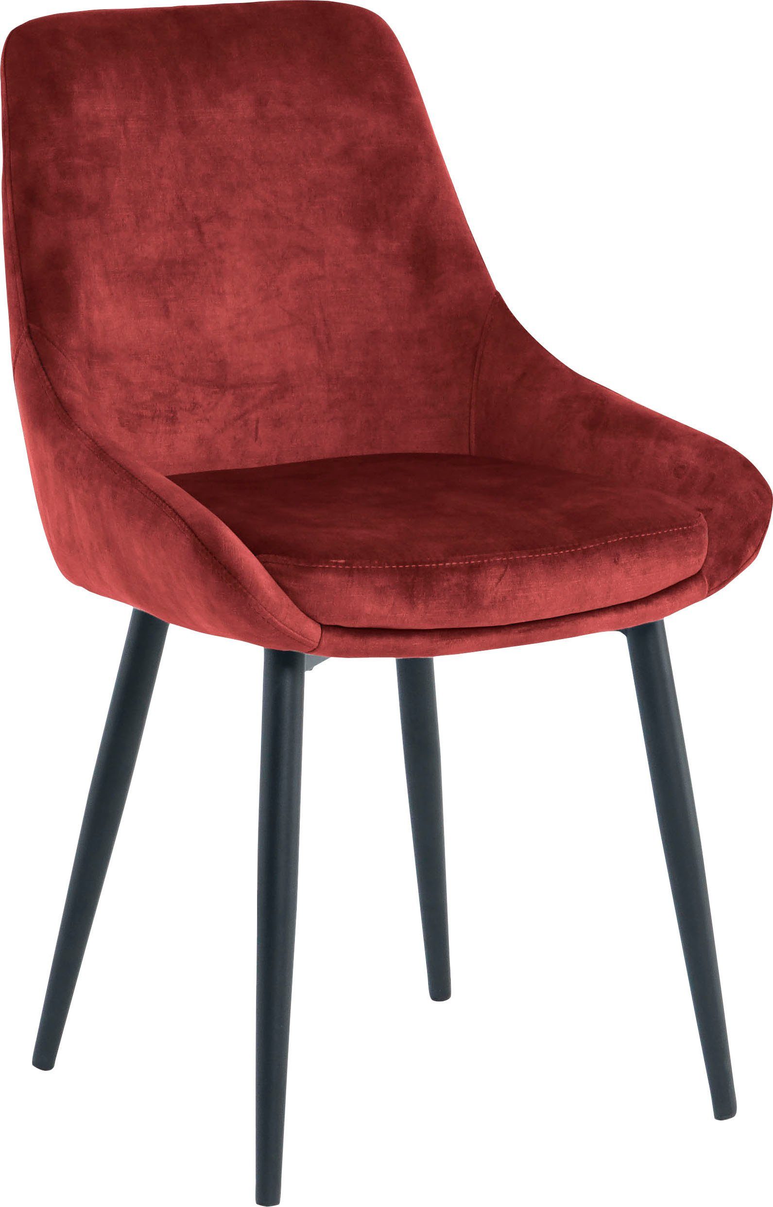 SIT Stoel glamoureuze bekleding in fluwelige look (set, 2 stuks)