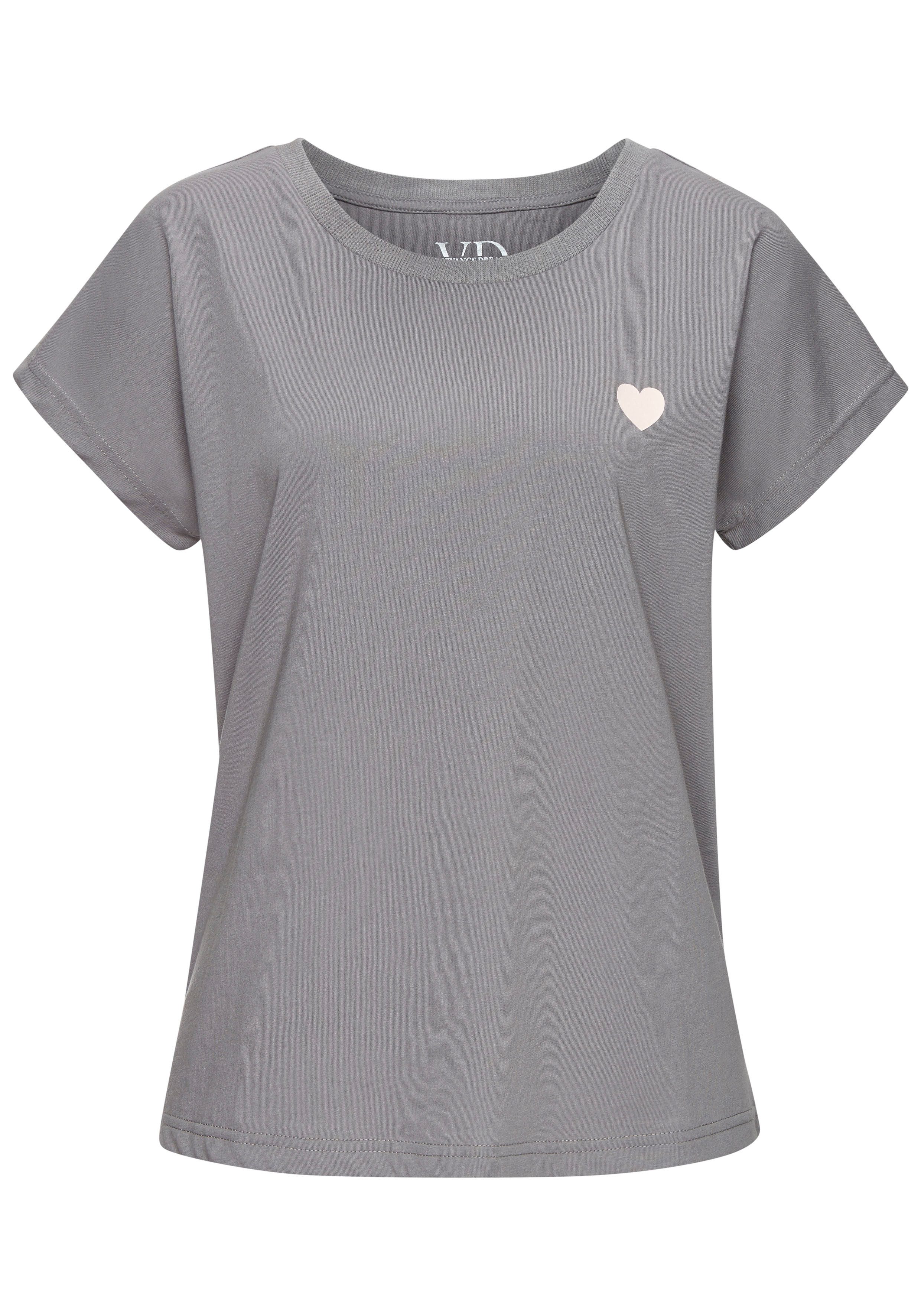 Vivance Dreams Shortama met schattig hartjespatroon (voordeelset, 4-delig)