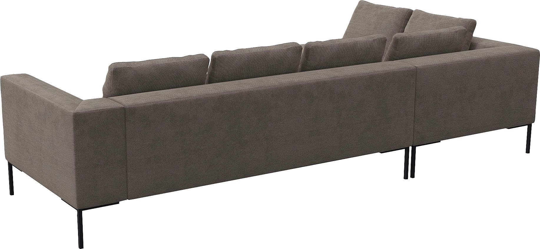 FLEXLUX Hoekbank Loano, super comfortabel zitcomfort door koudschuim in de zitting, L-vorm