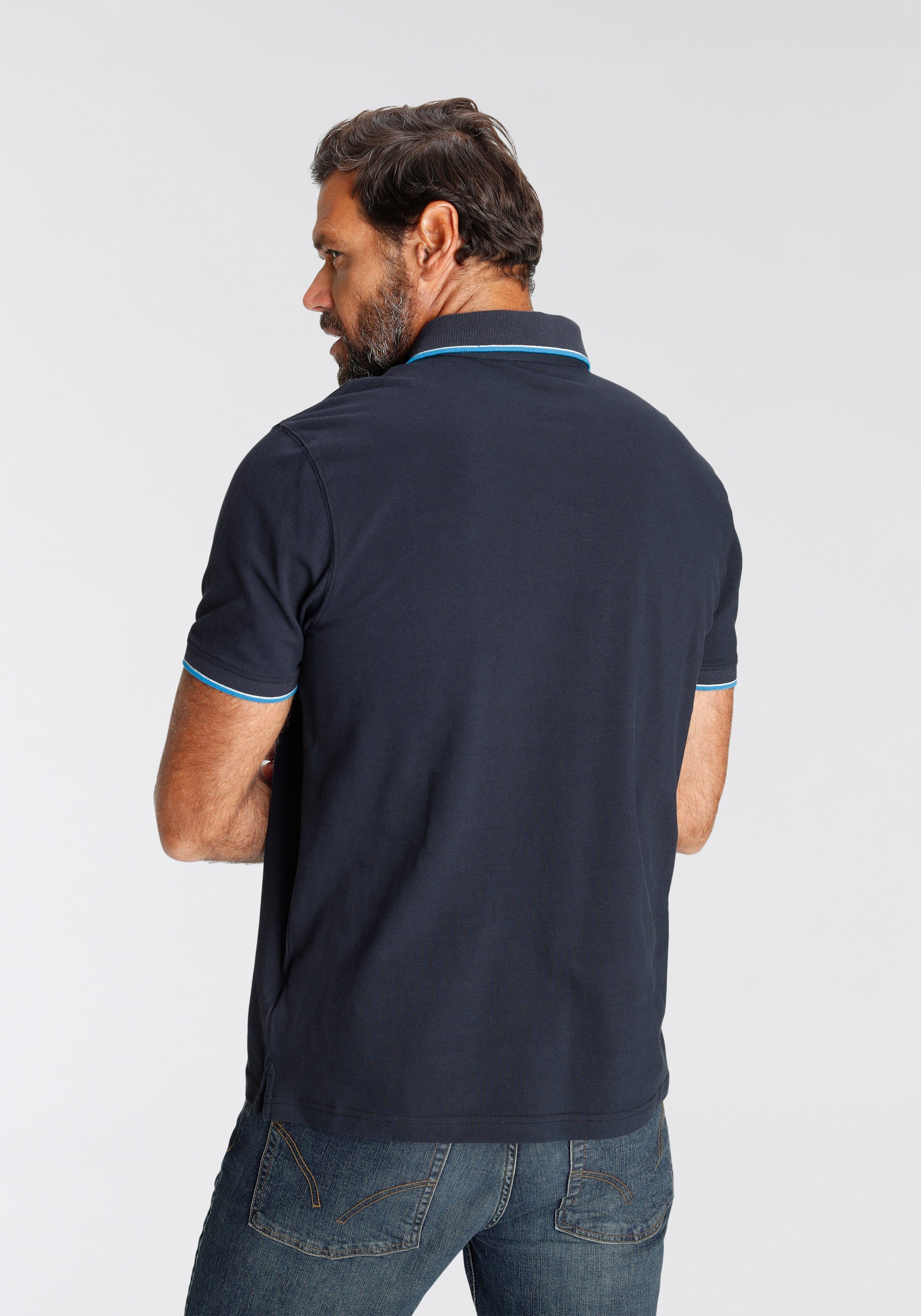 Man's World Poloshirt Korte mouwen, bedrukt ontwerp, polokraag, van katoen