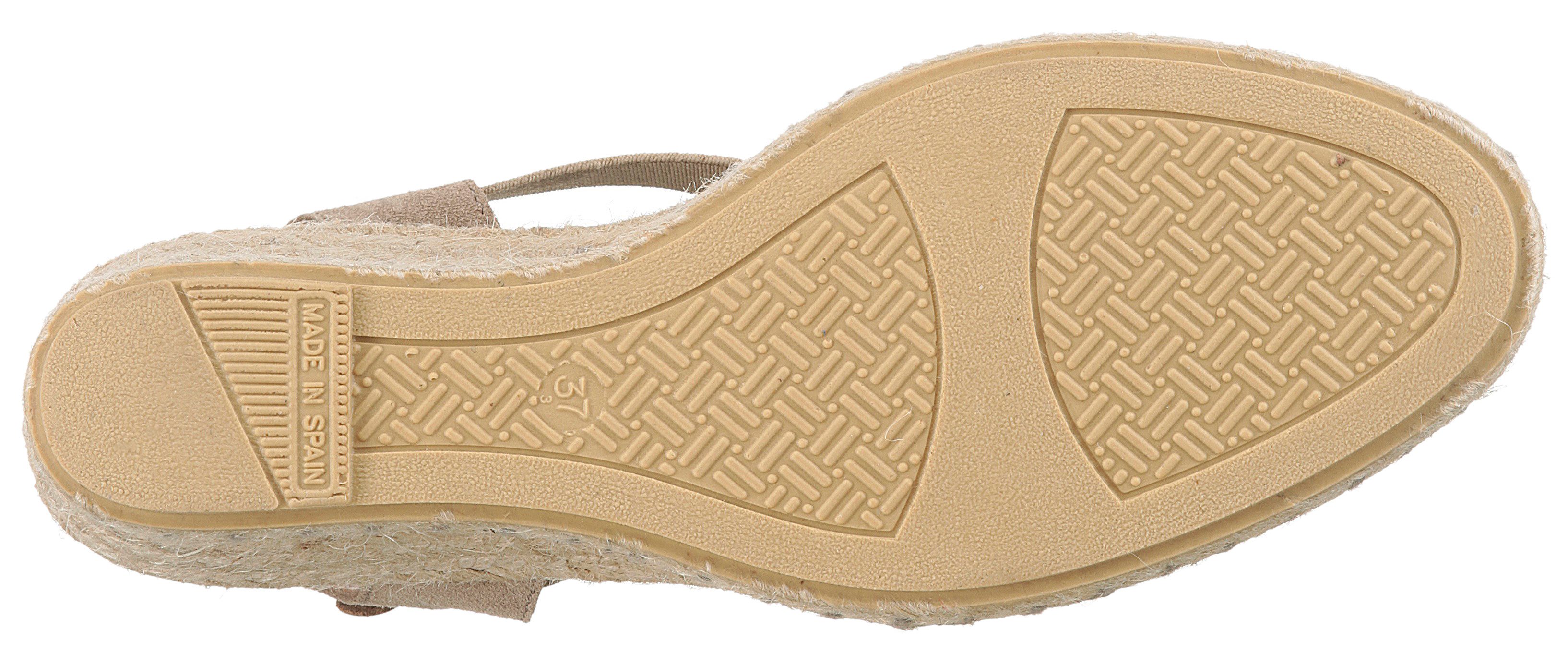 VERBENAS Sleehaksandaaltjes Milena Serraje , zomerschoen, riemchensandaal, vakantieschoen, sleehak met jute-frame