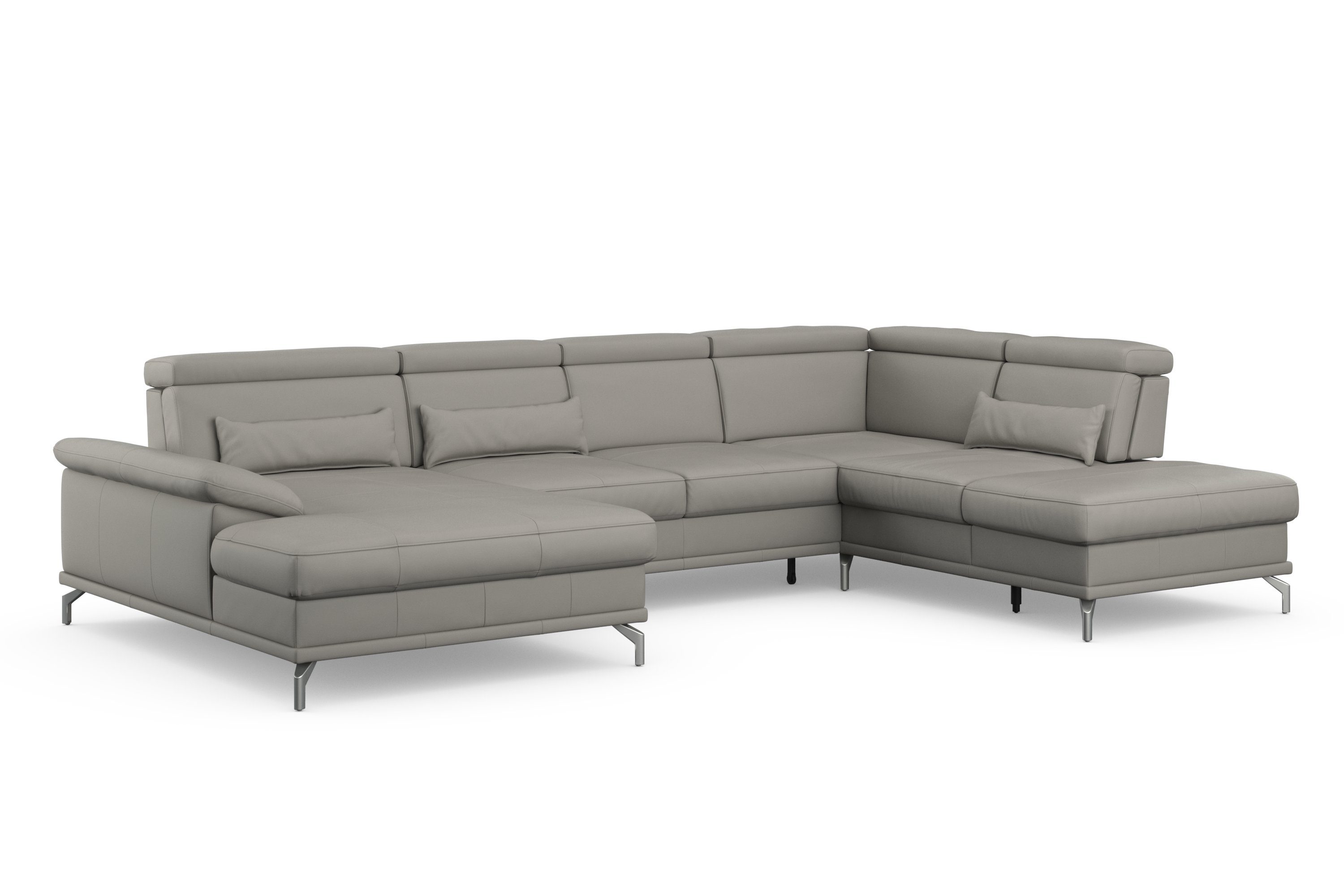 sit&more Zithoek Cabrio U-vorm, met zitdiepteverstelling, arm- en hoofdsteunverstelling