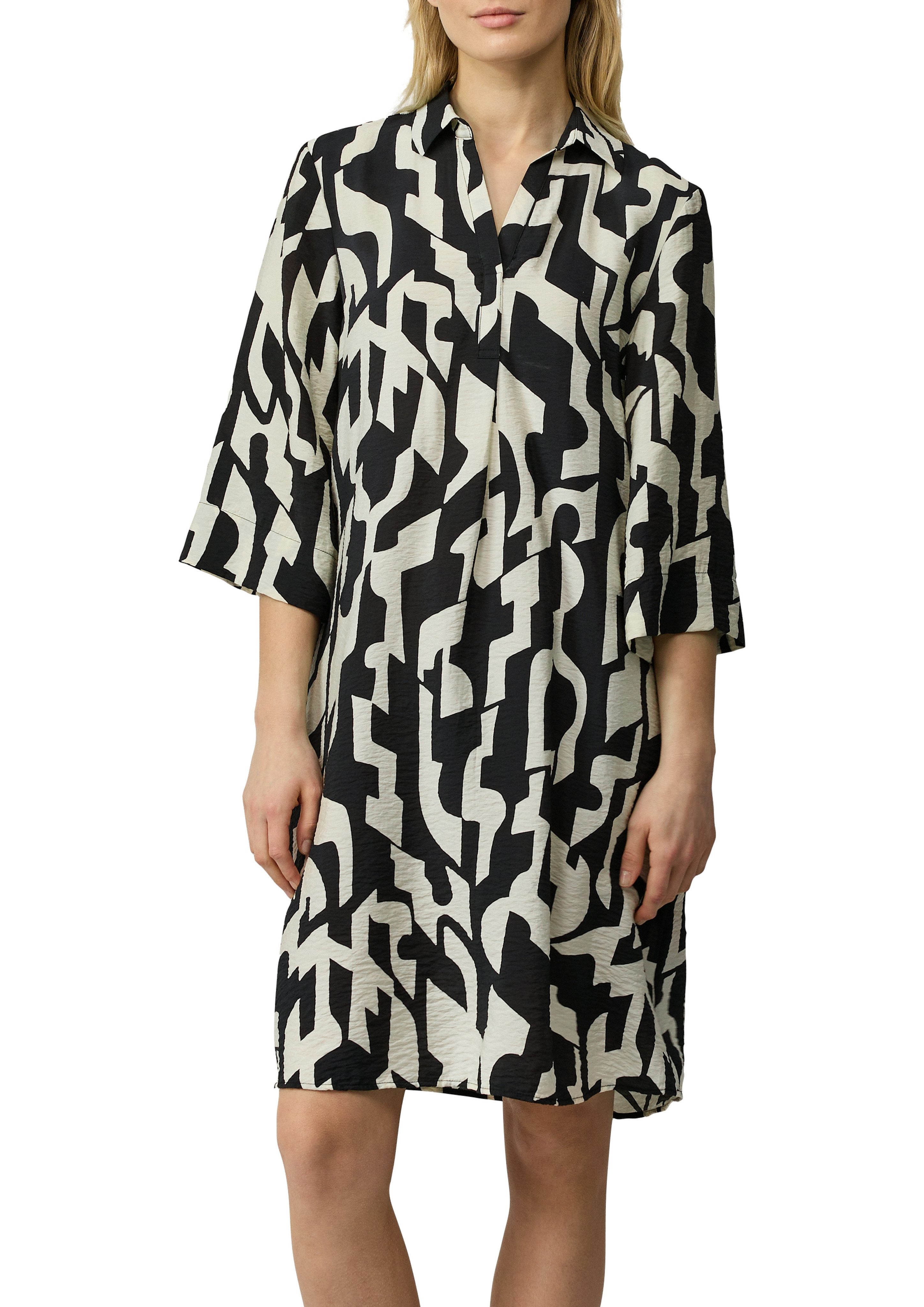 s.Oliver Blousejurk met print all-over dames blousejurken maat 36 zwart