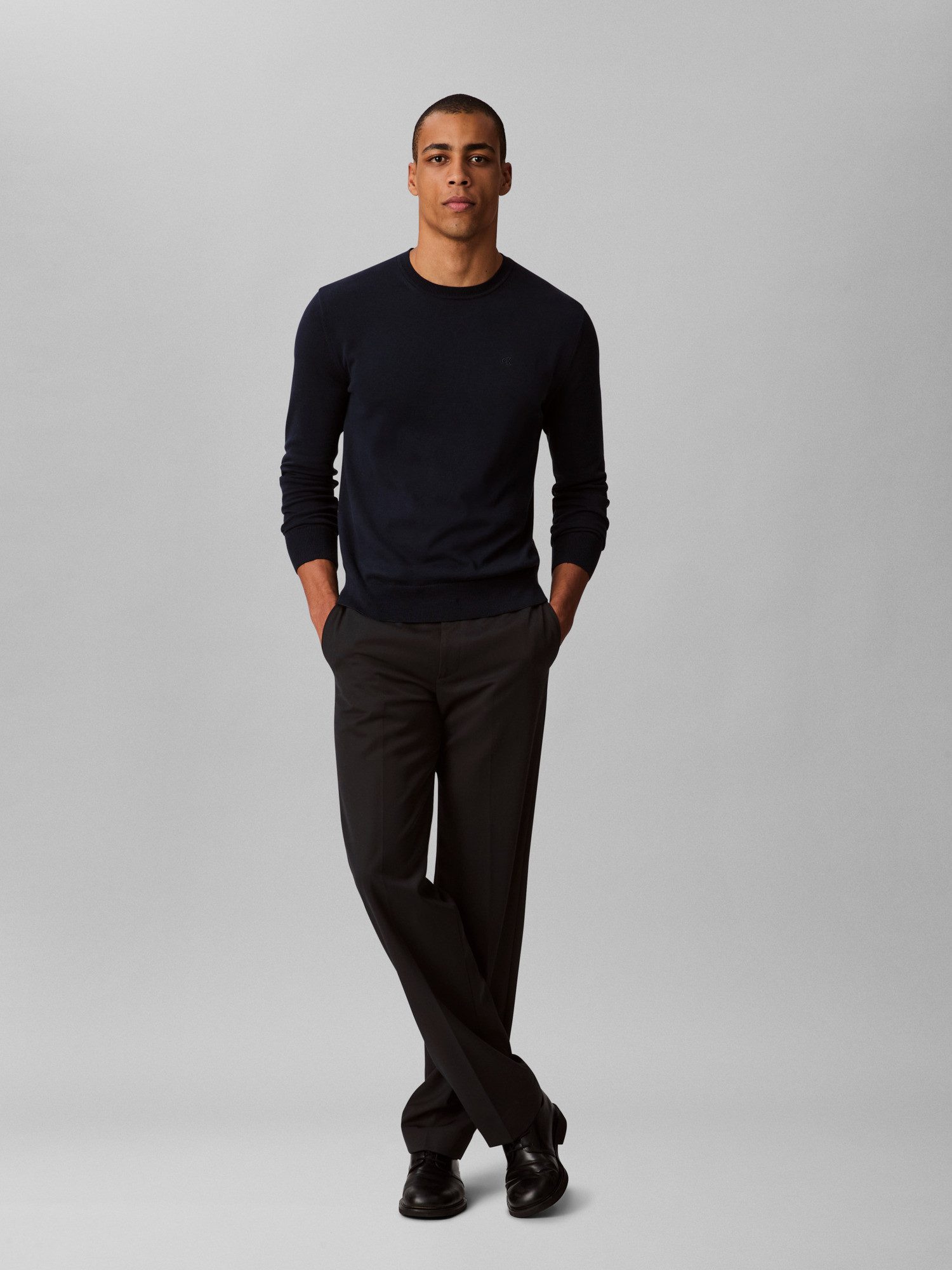 Calvin Klein Gebreide trui LS SUPIMA COTTON CREW 14GG