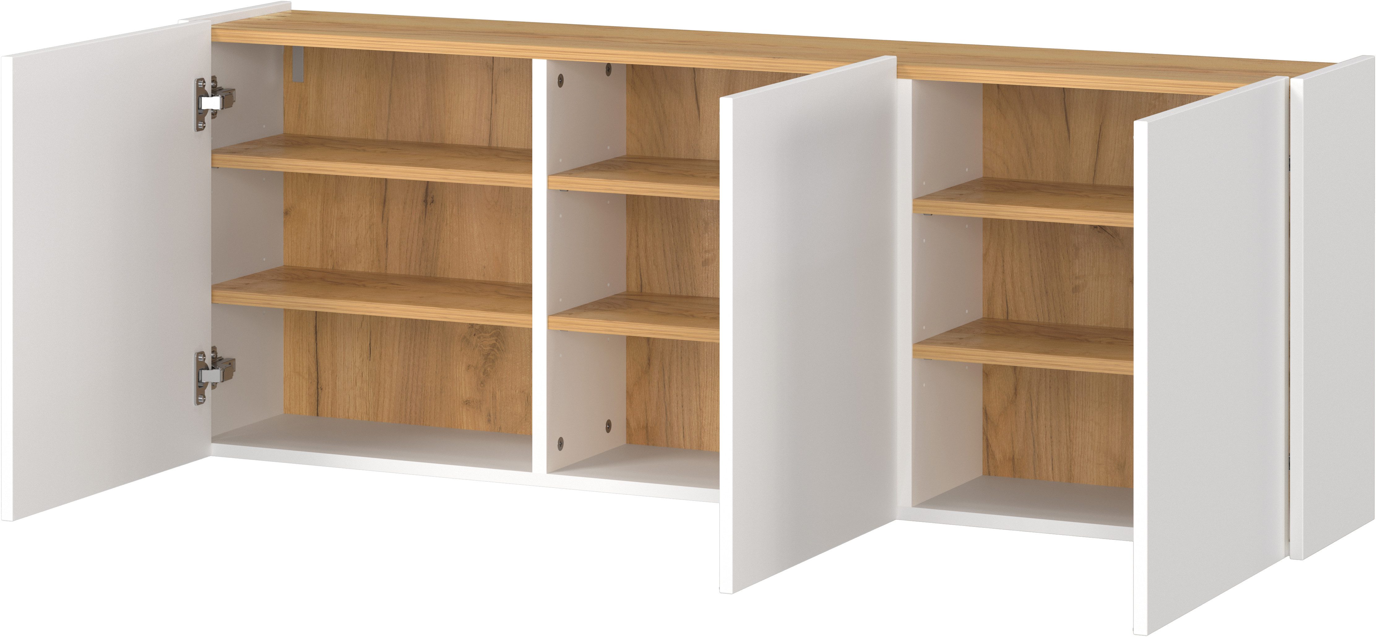 GERMANIA Halmeubelset GW-Libbiano Garderobe-set bestaande uit multifunctionele kast, spiegel en paneel (3-delig)