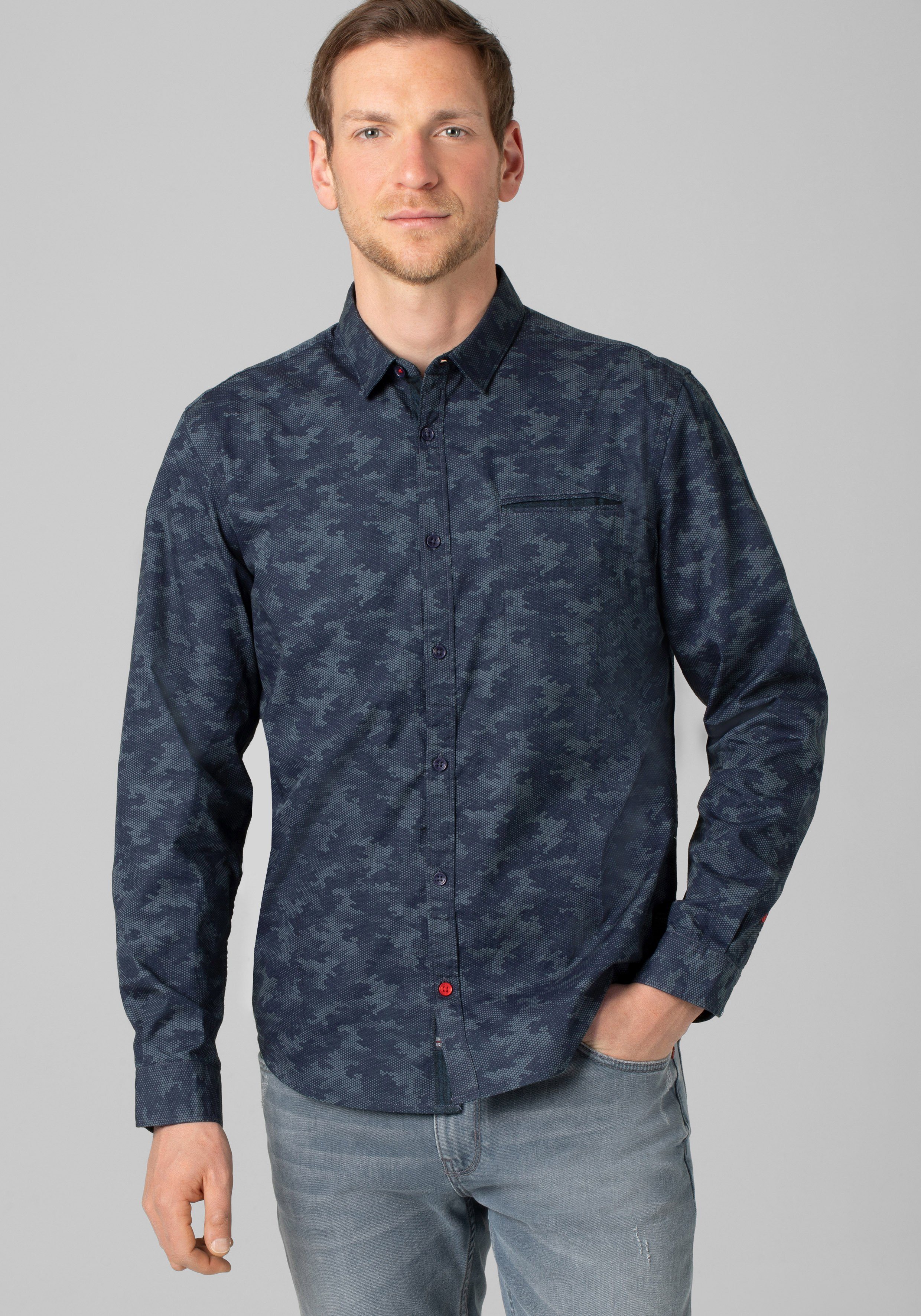 TIMEZONE Overhemd met lange mouwen Smart Structure Shirt