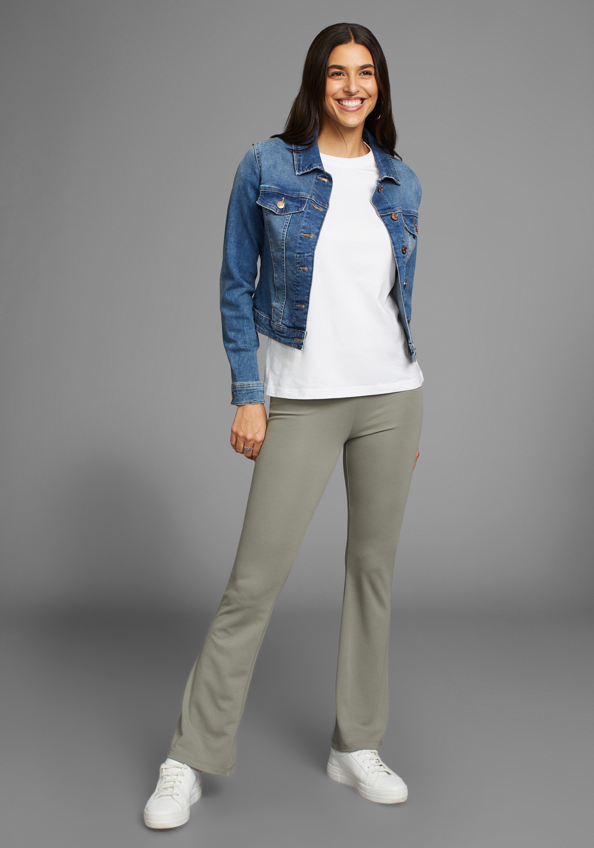 Laura Scott Bootcutbroek in moderne lengte