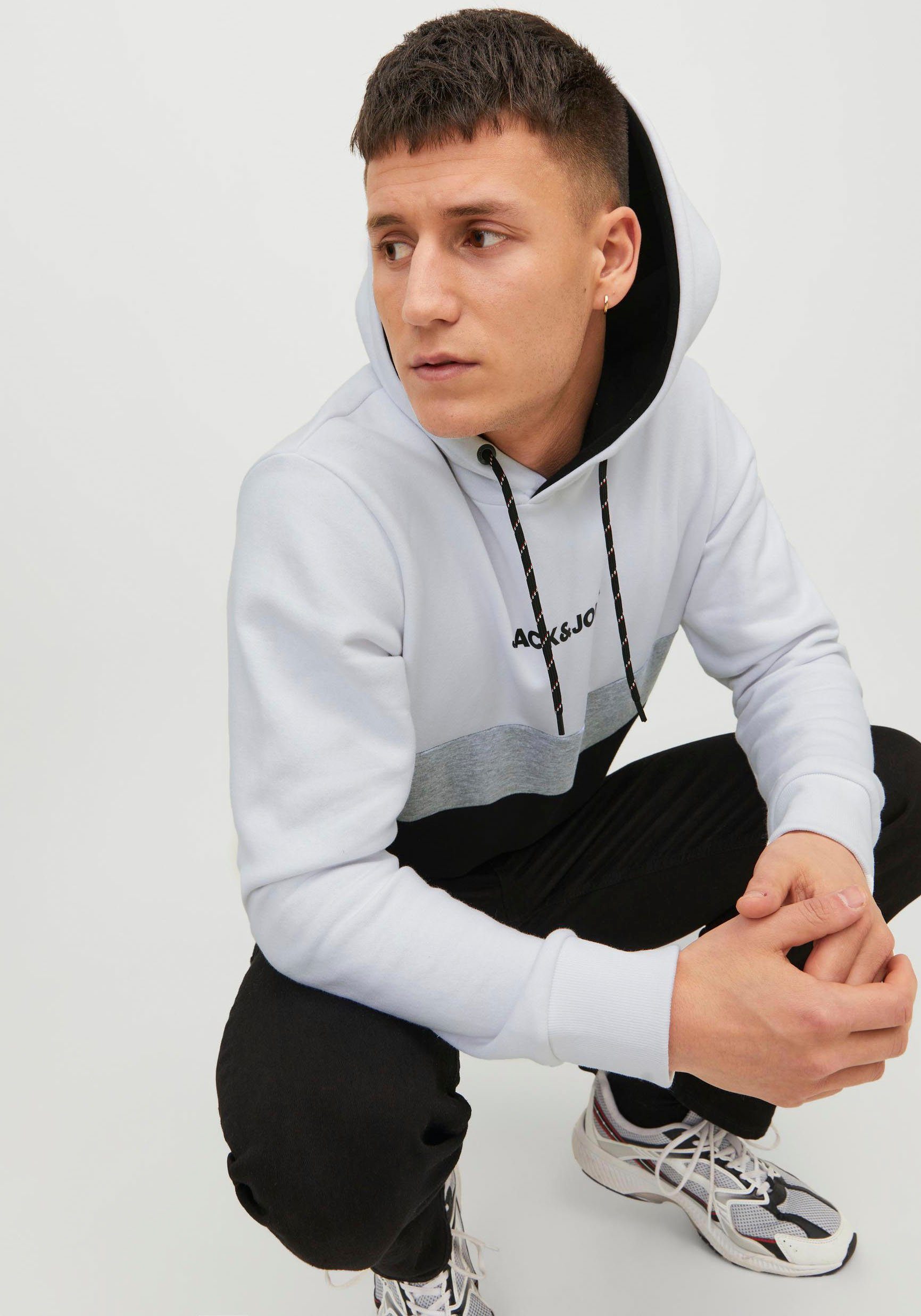 Jack & Jones Hoodie JJEREID BLOCKING SWEAT HOOD NOOS