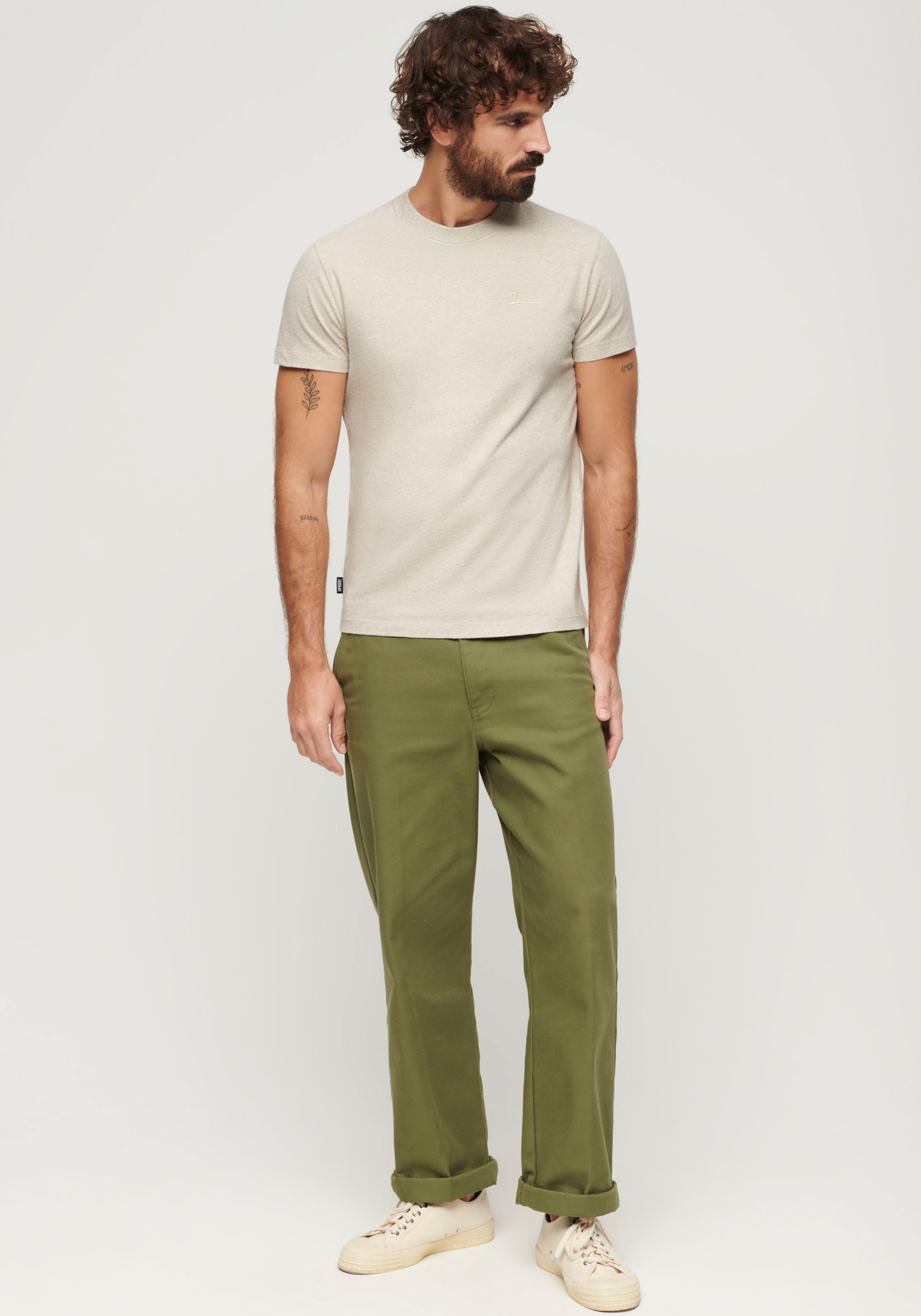 Superdry Shirt met ronde hals ESSENTIAL LOGO EMB TEE