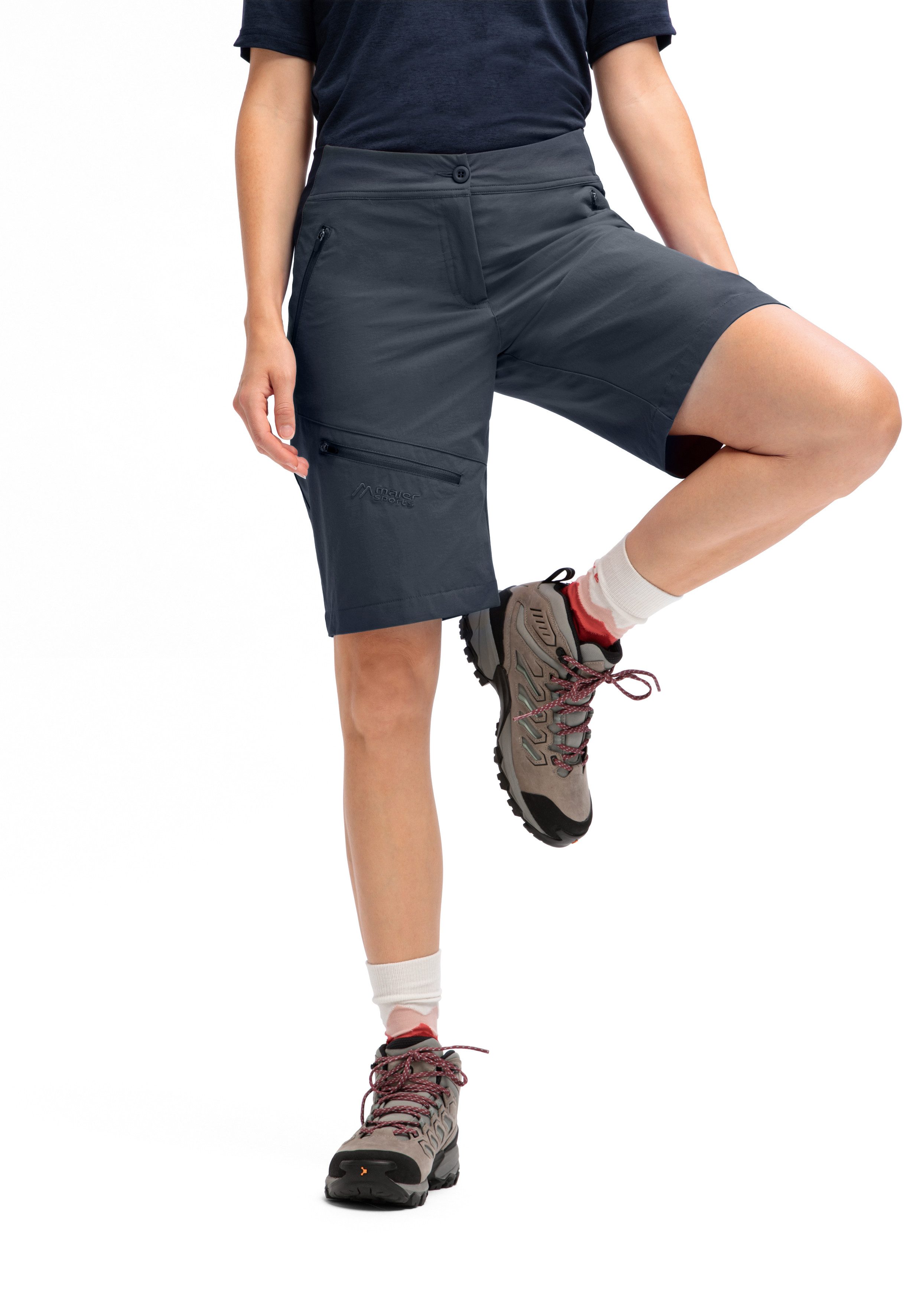 Maier Sports Outdoorbroek Inara Short Vario Dames shorts, korte wandelbroek, outdoorbroek, 4 zakken, regular fit