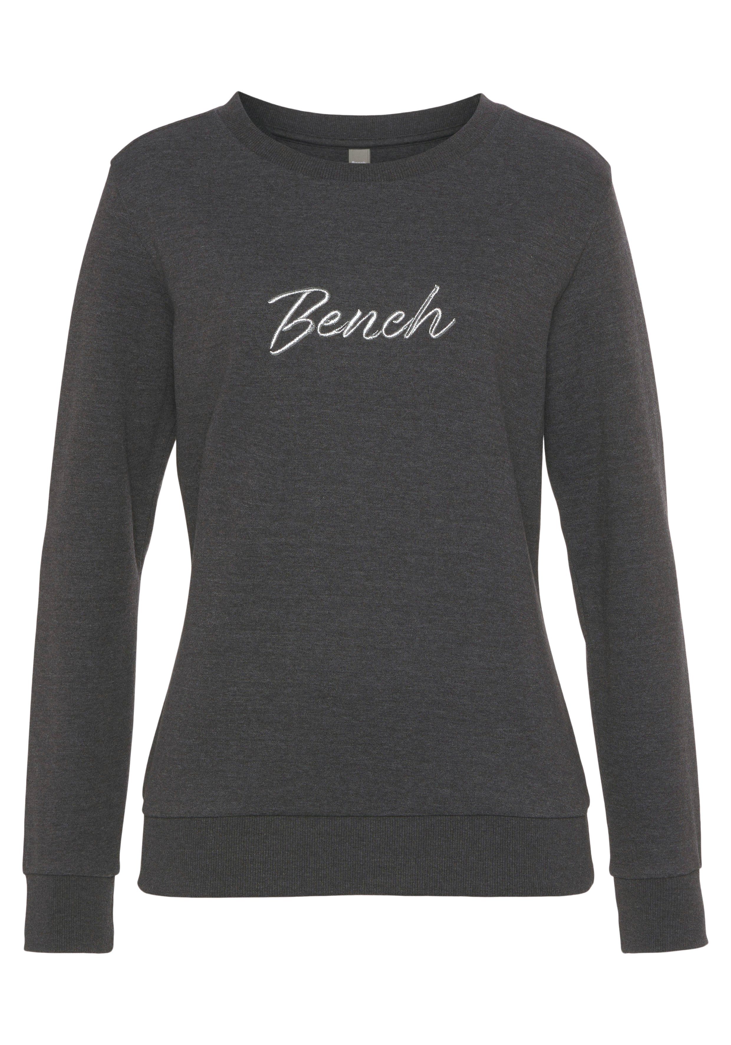 Bench. Loungewear Sweatshirt Loungeshirt met glanzende logo-borduurwerk, loungewear