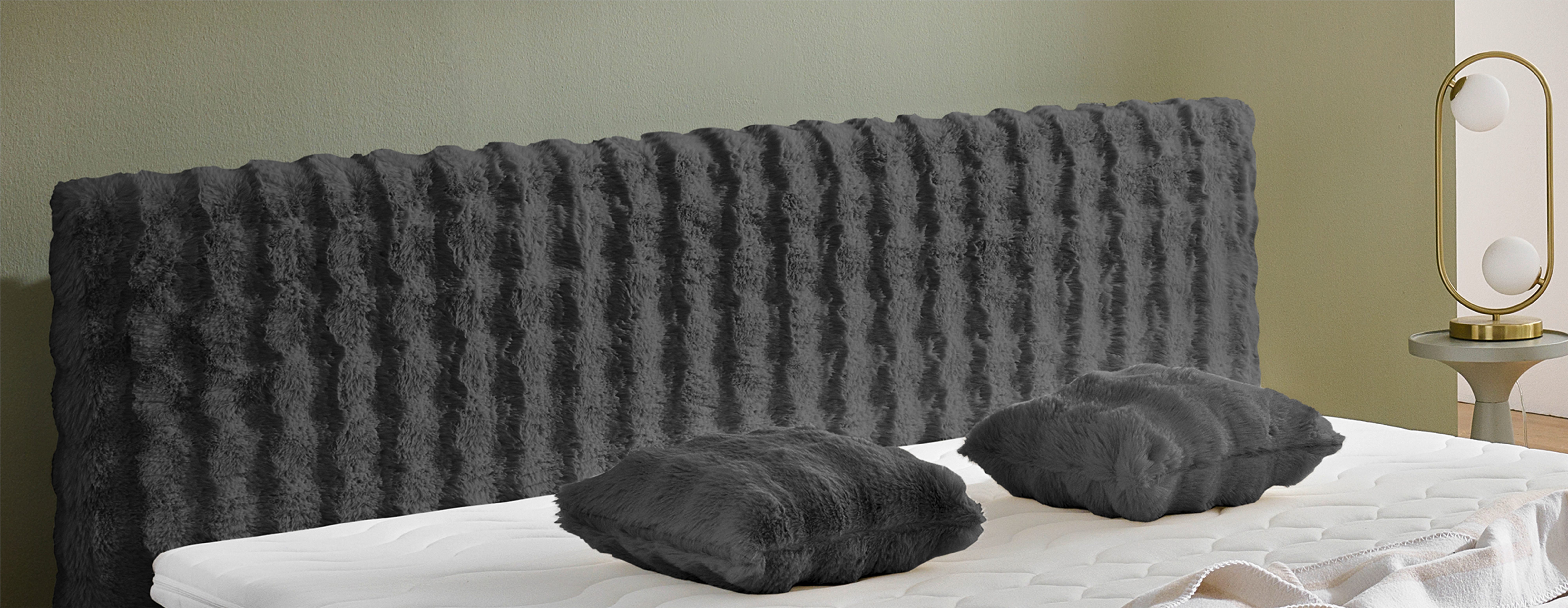 Westfalia Polsterbetten Boxspring Sendai Faux bont HIGHLIGHT, optioneel matrassen in H2,H3,H4
