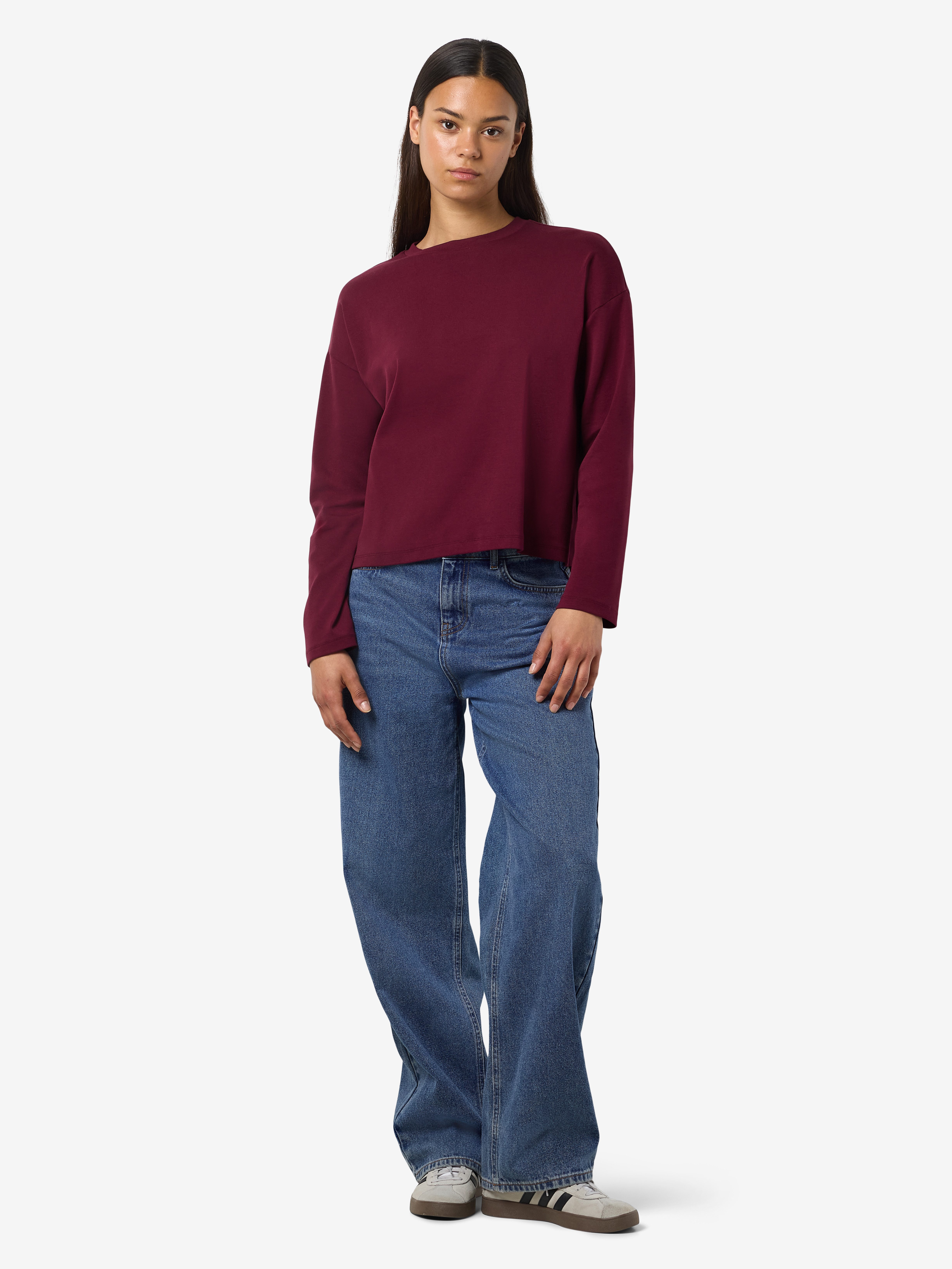 Noisy may Shirt met lange mouwen NMMOCCA L/S REGULAR FIT TOP JRS FWD NOOS