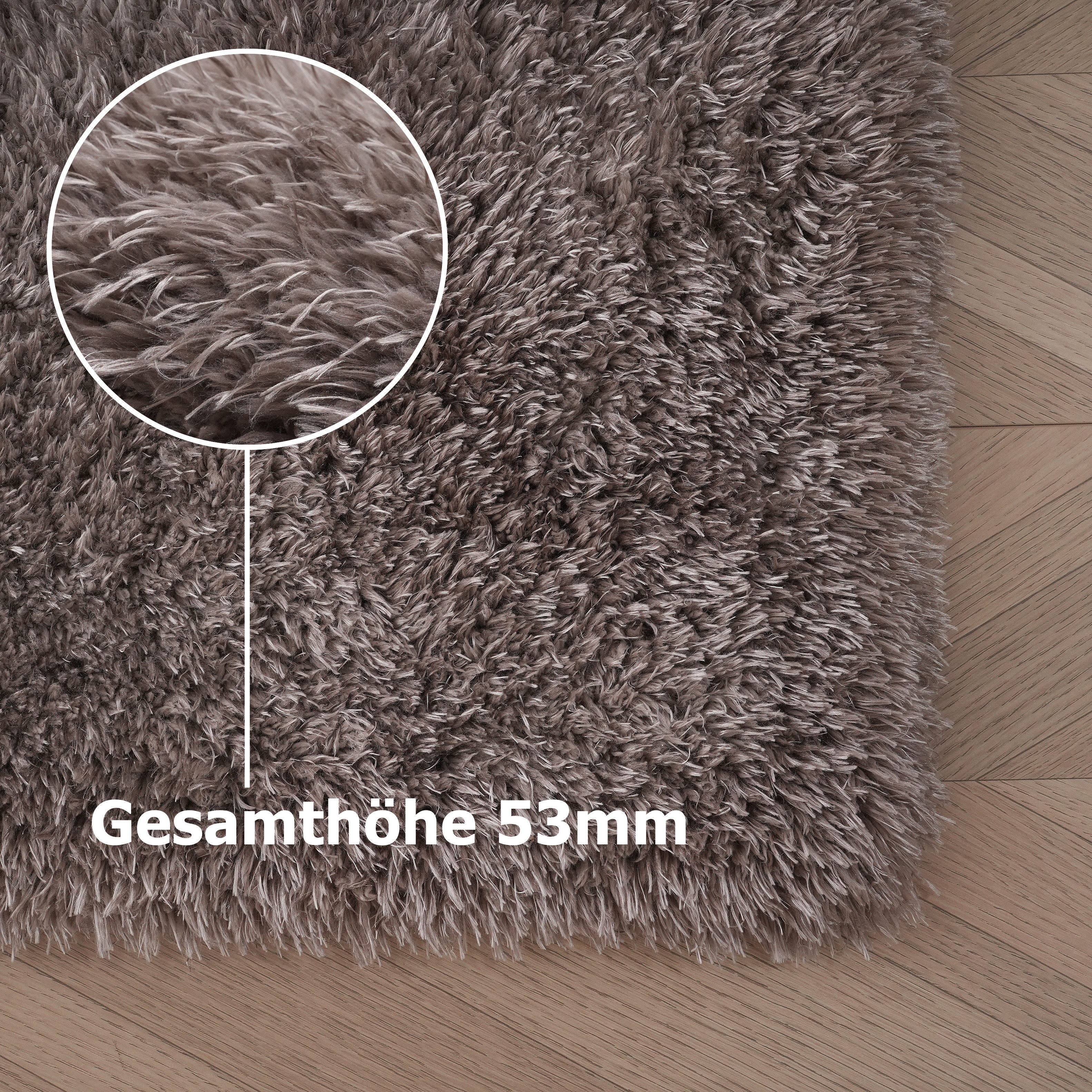 my home Hoogpolig vloerkleed Micro Shaggy zacht, unikleuren, woonkamer, slaapkamer, kinderkamer