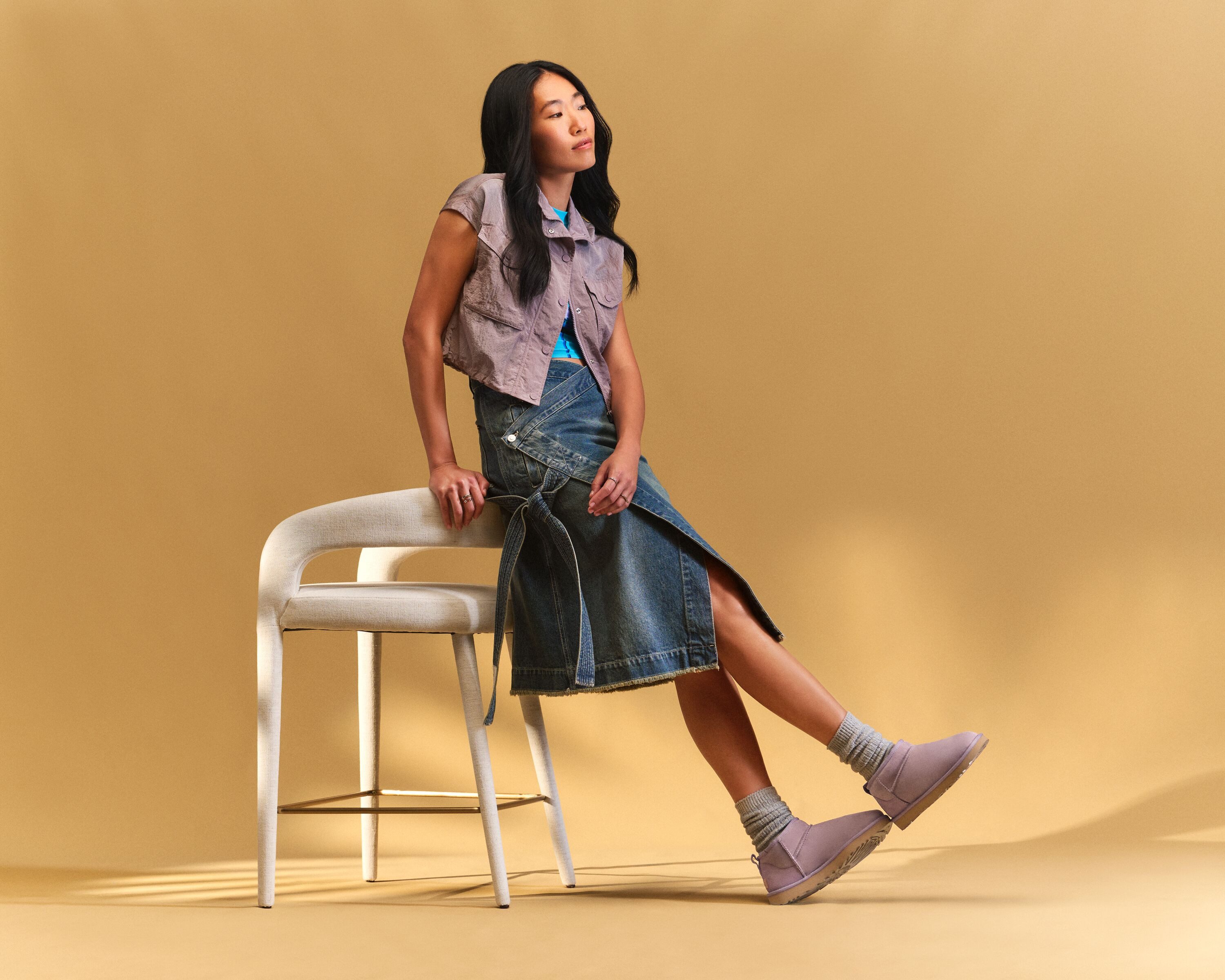 UGG Boots zonder sluiting Classic Ultra Mini comfortabele schoen, vrijetijdsschoen met logopatch