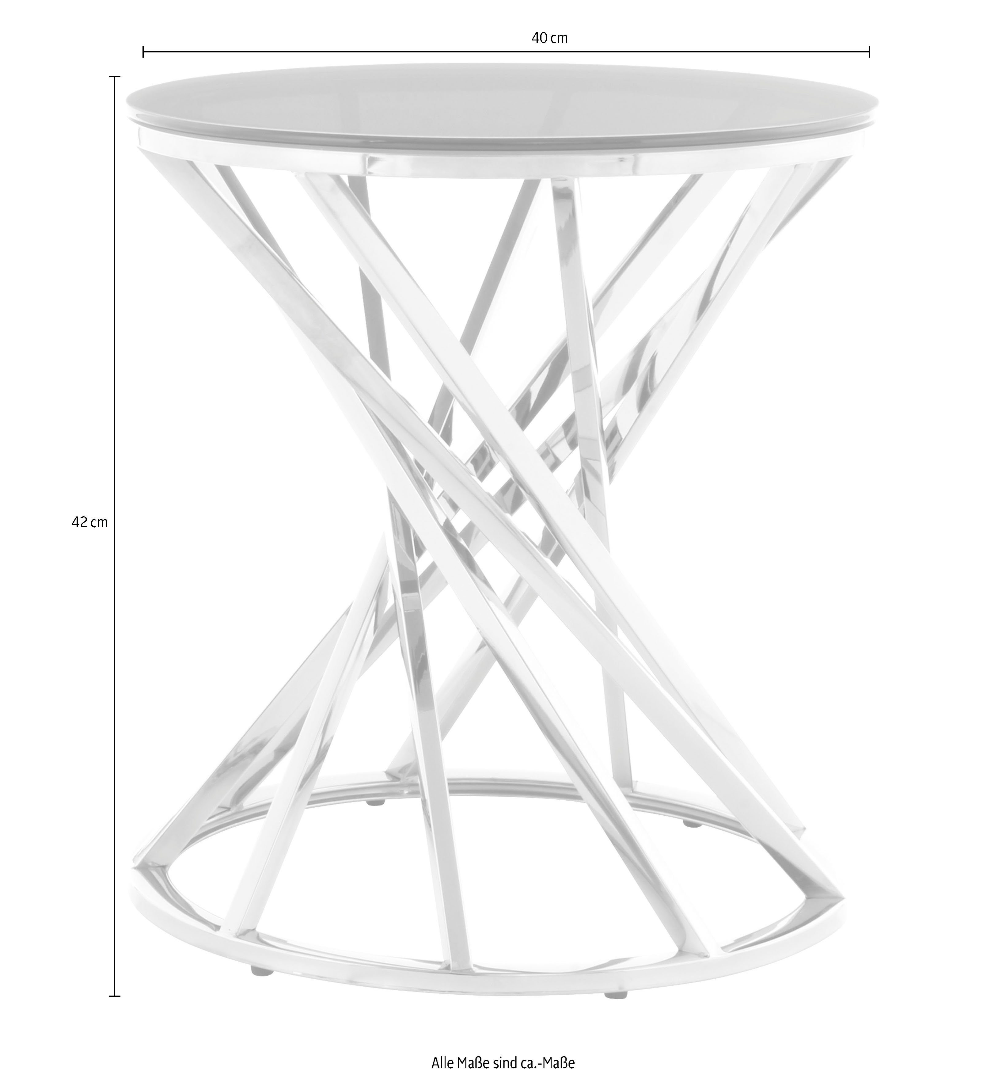 Kayoom Bijzettafel Wesley 125, bijzettafel in elegant ontwerp, luxe frame van metaal (1 stuk)